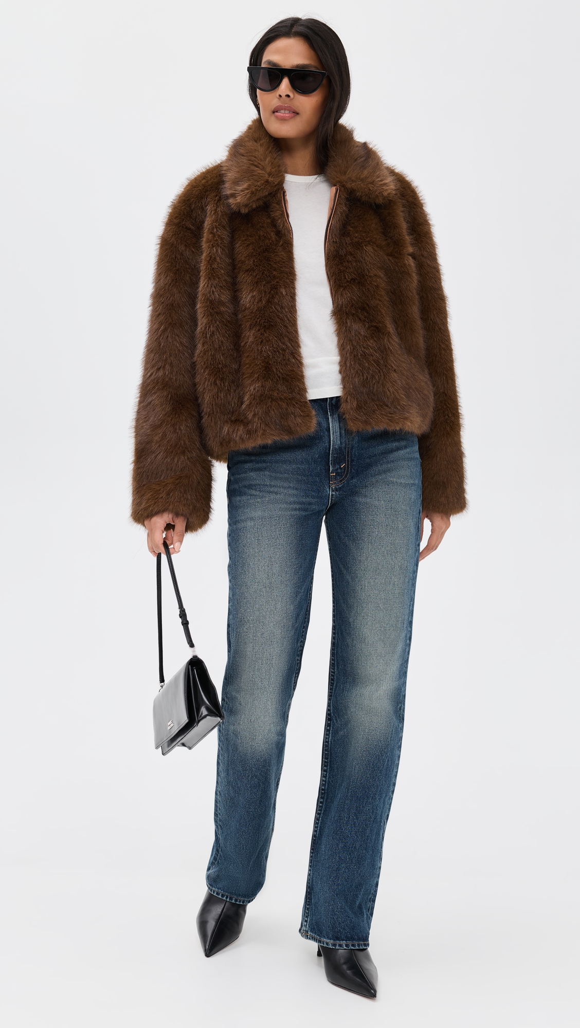 BARDOT Sylvie Zip Faux Fur Jacket thumbnail