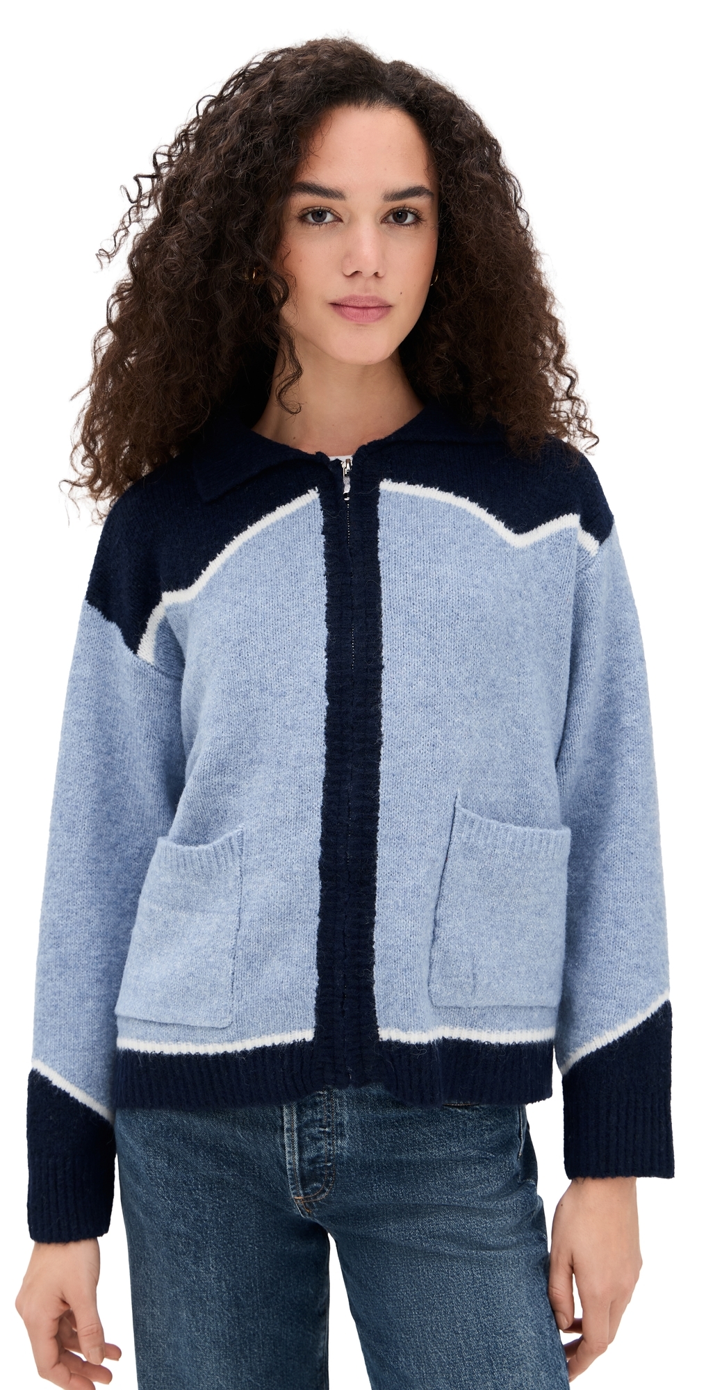 Bailey Rose Cowboy Cardigan Blue Multi