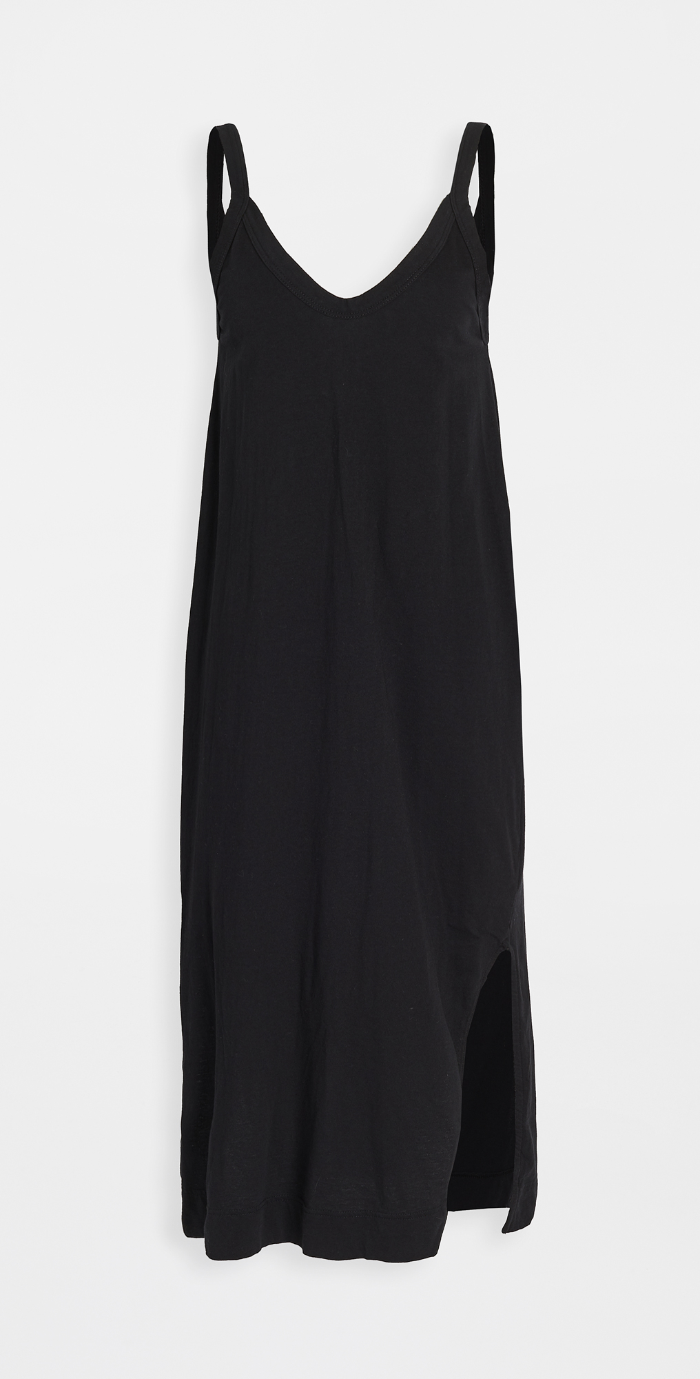black jersey slip dress