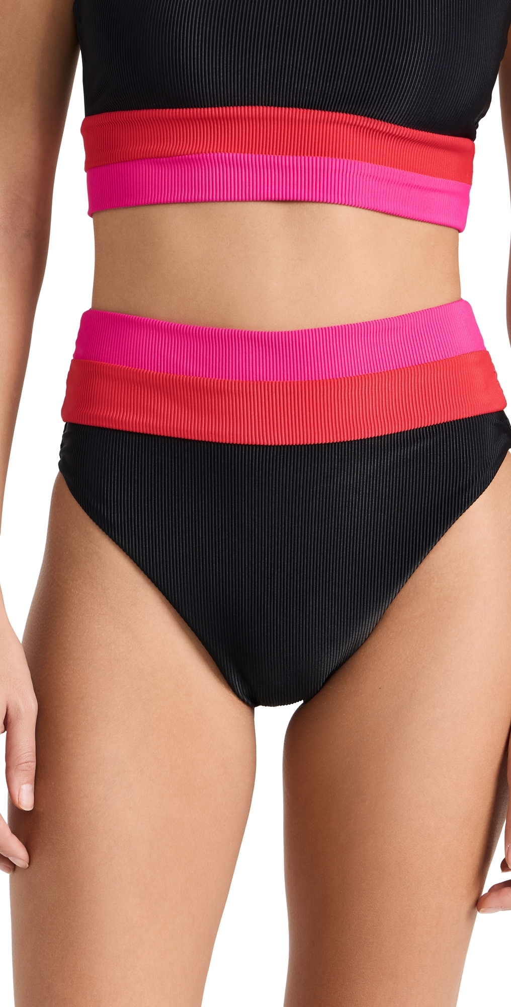 Beach Riot Heidi Bikini Bottom In Glacier Colorblock