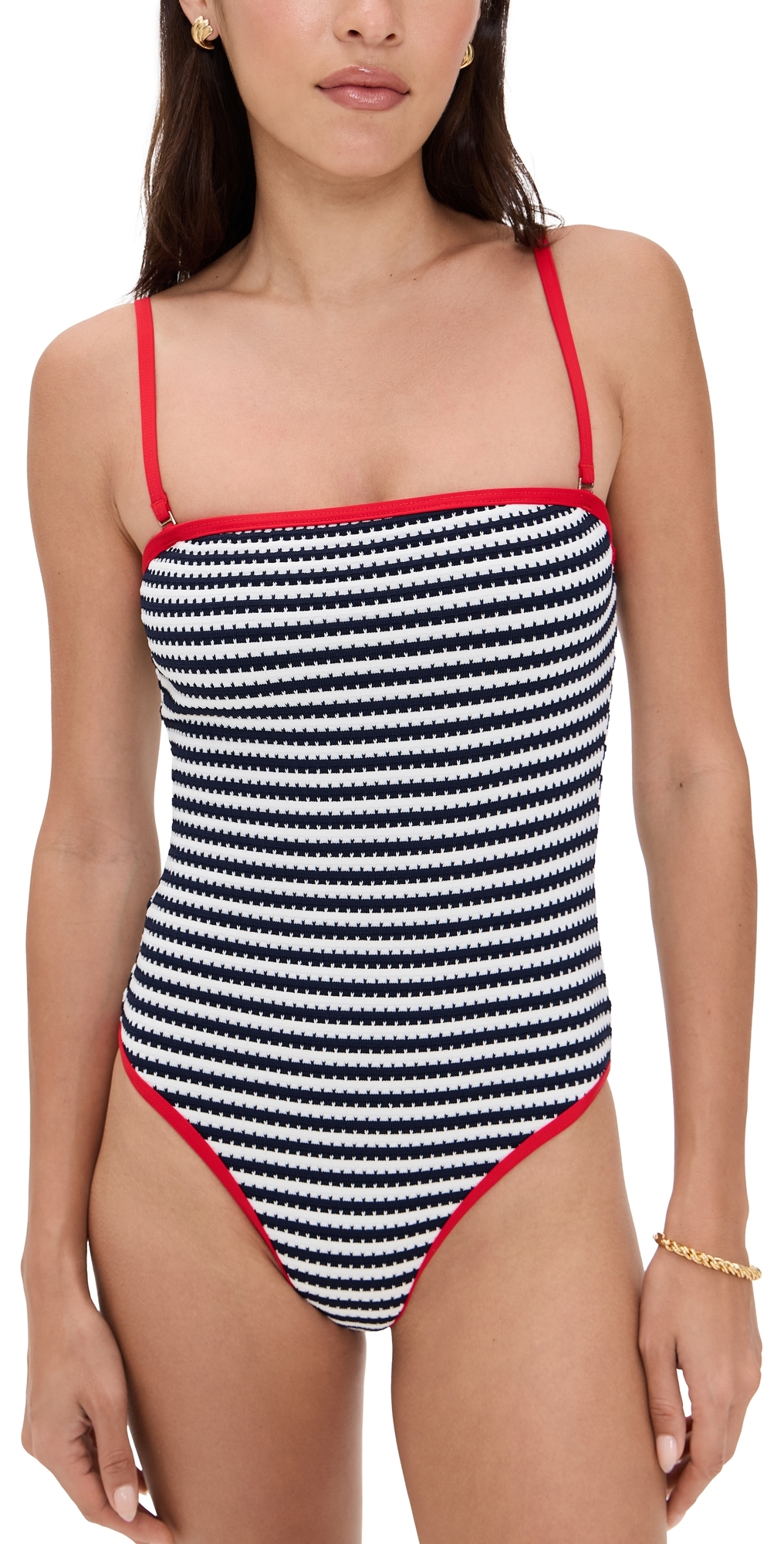 Beach Riot Amber Striped One-piece Swimsuit