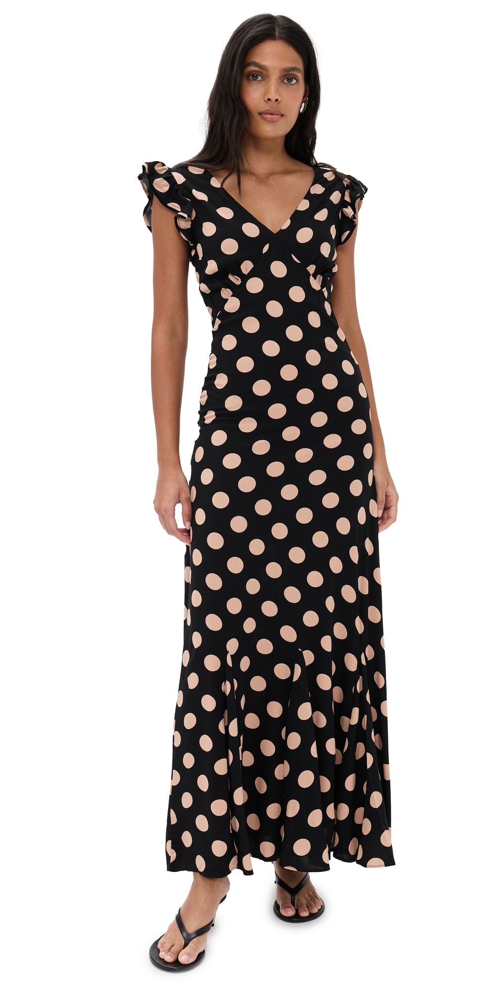 Beach Riot Elodie Dress Midnight Polka Dot In Brown