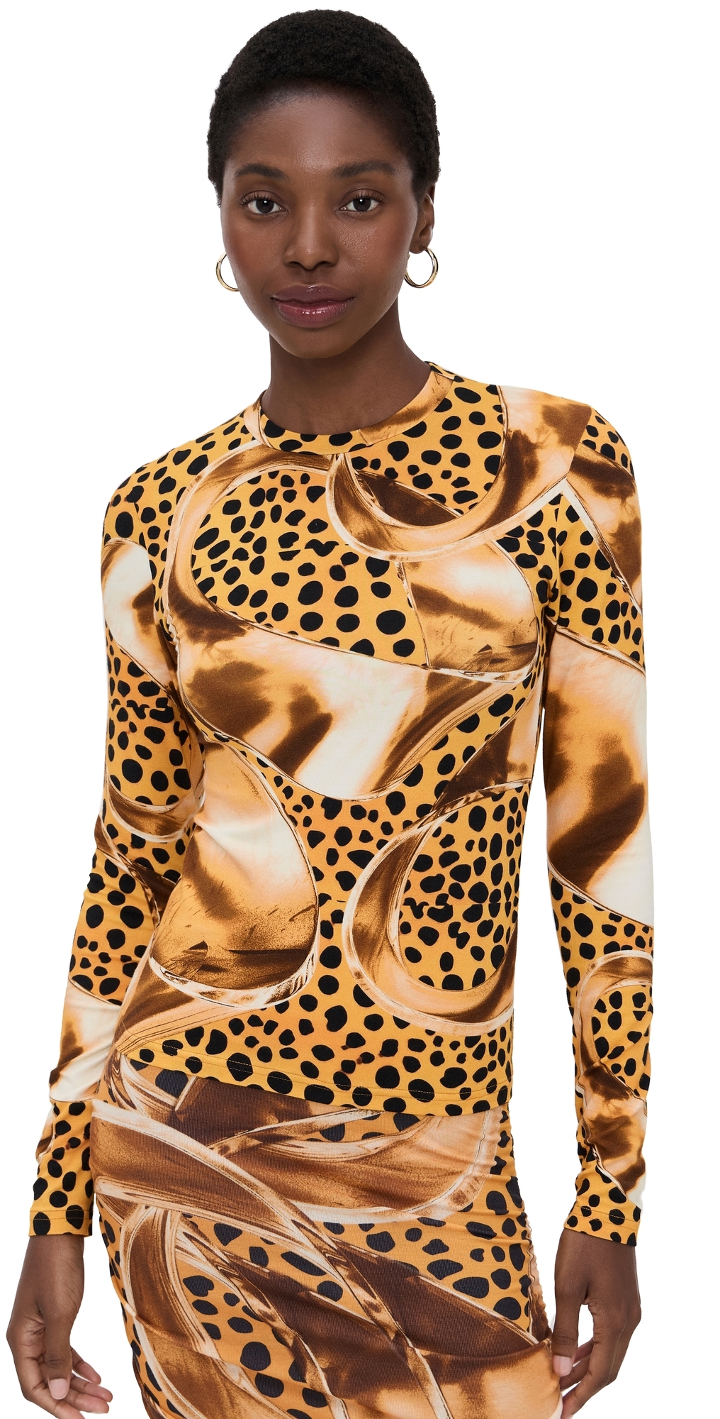 Bruceglen Cheetah Dot Python Tee Cheetah Dot Python In Multi