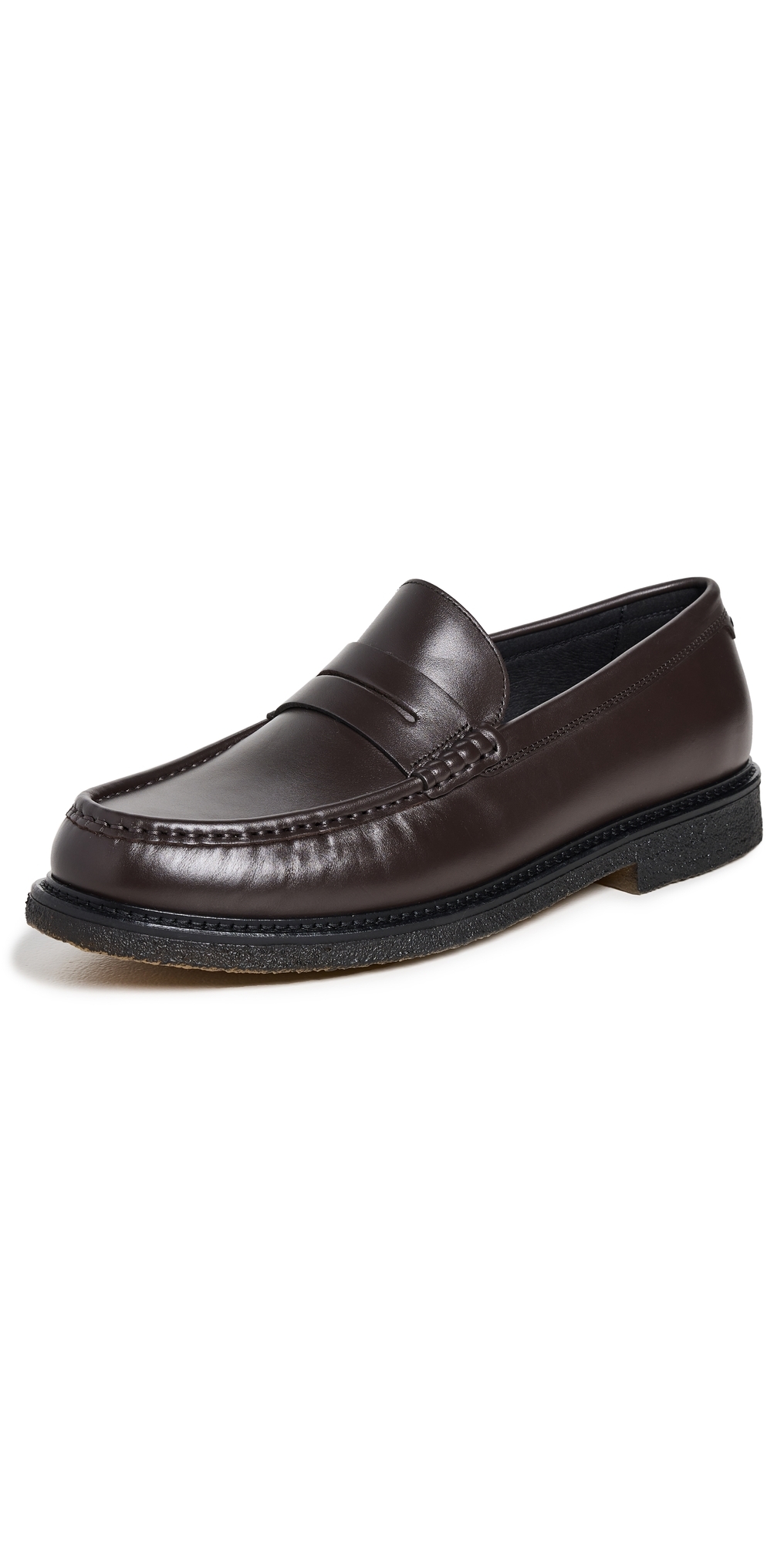Hugo Boss Kope Leather Moccasins Dark Brown In Dark Brown