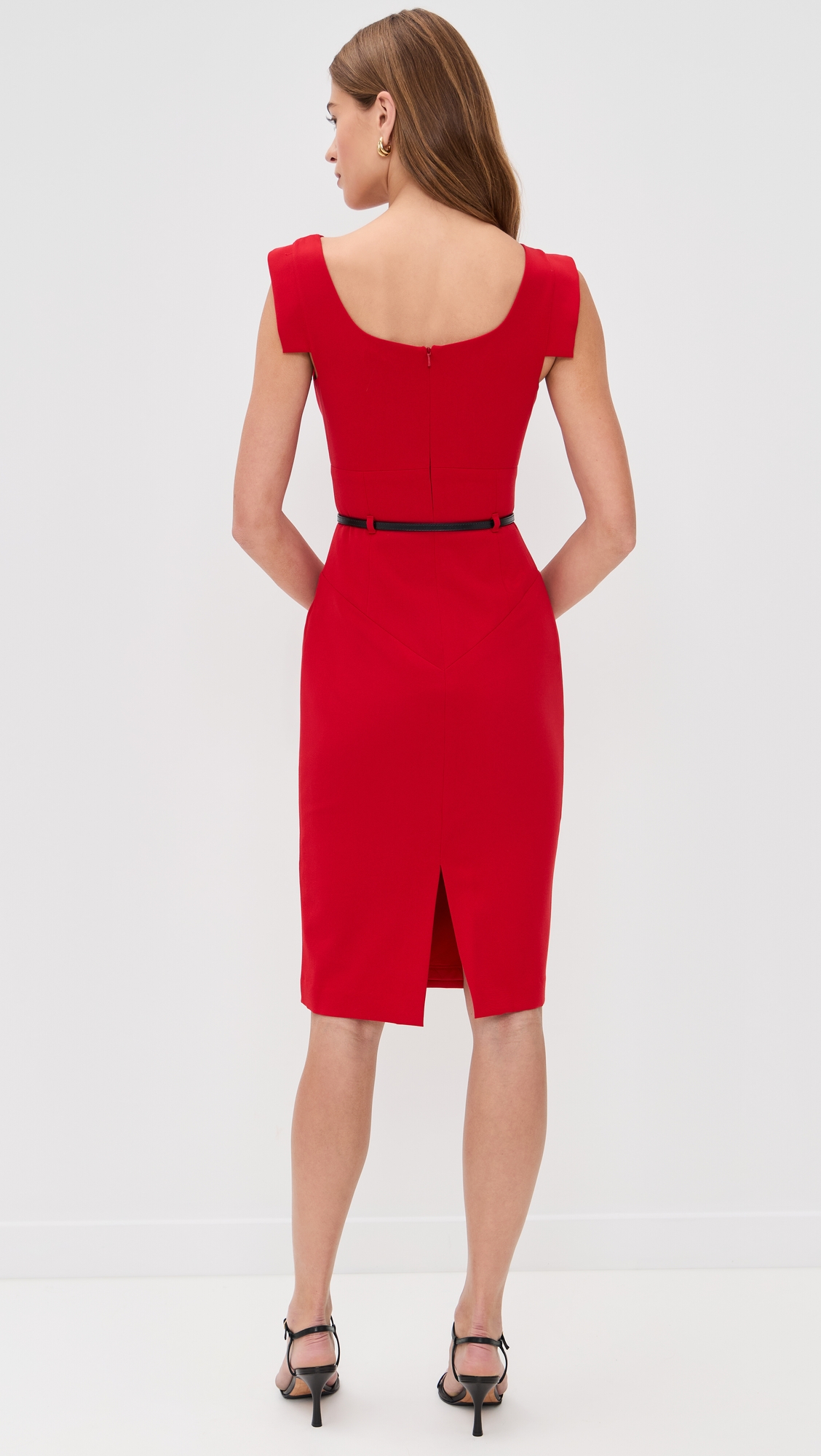 Black Halo Jackie O Belted Dress thumbnail
