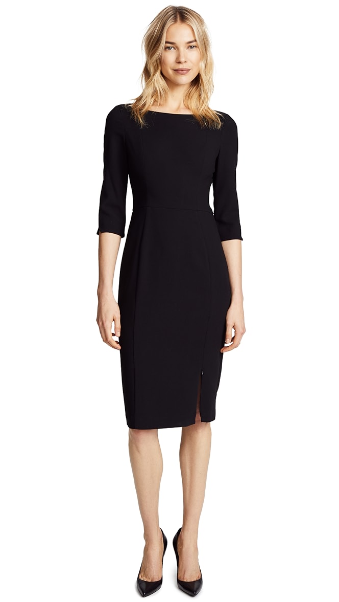 Black halo marissa sheath dress clearance
