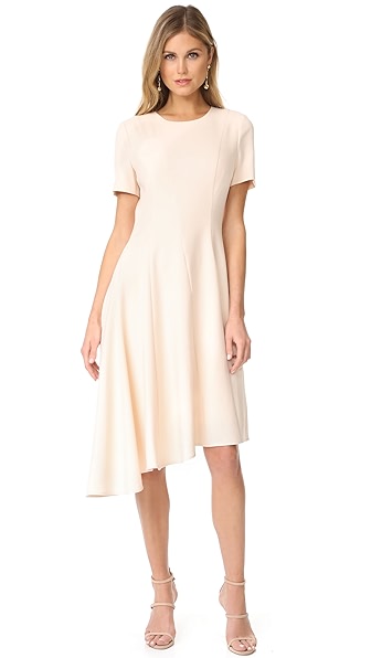 Black Halo Olcay Asymmetrical Dress In Buttercream