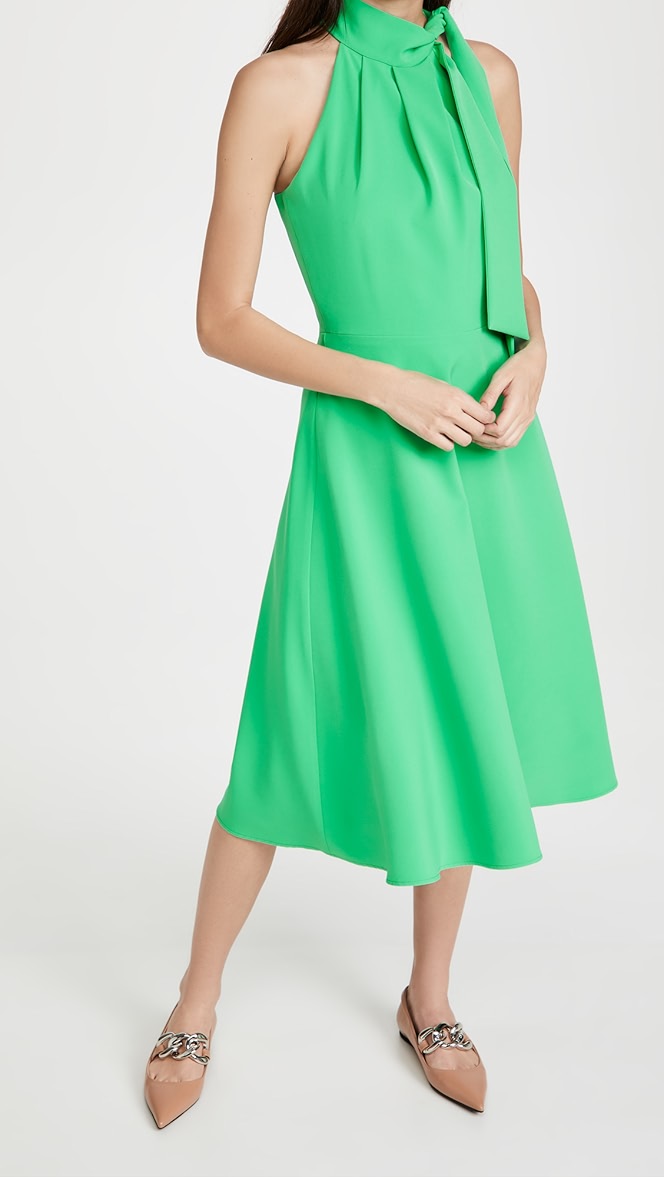 Black halo green dress Clearance