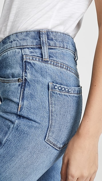 Showstopper color block denim jeans Clearance