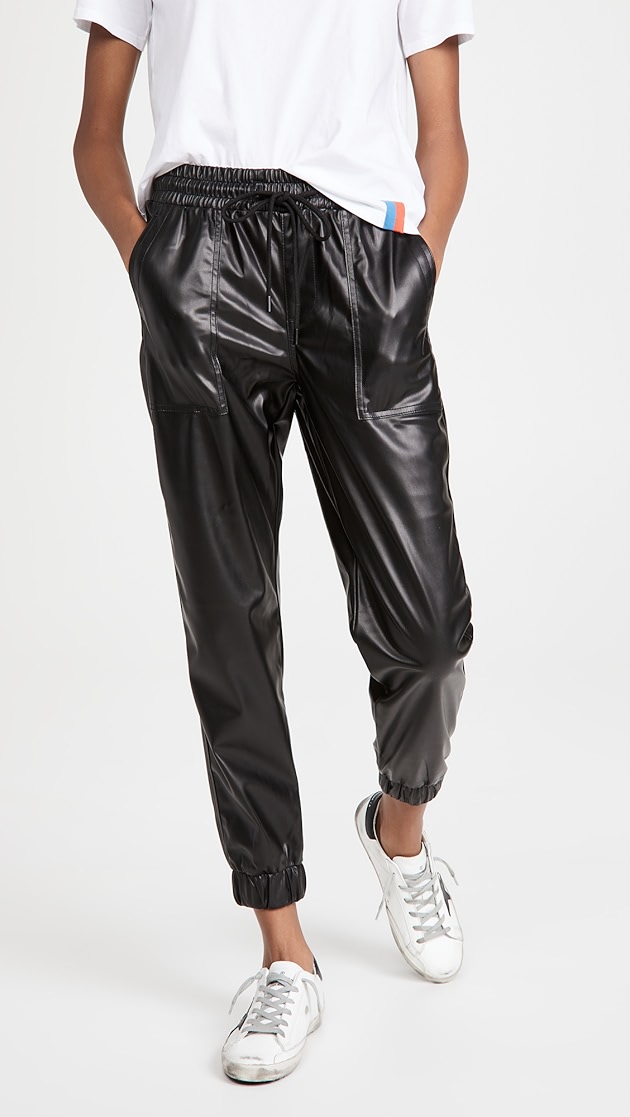 Blank nyc faux leather joggers clearance