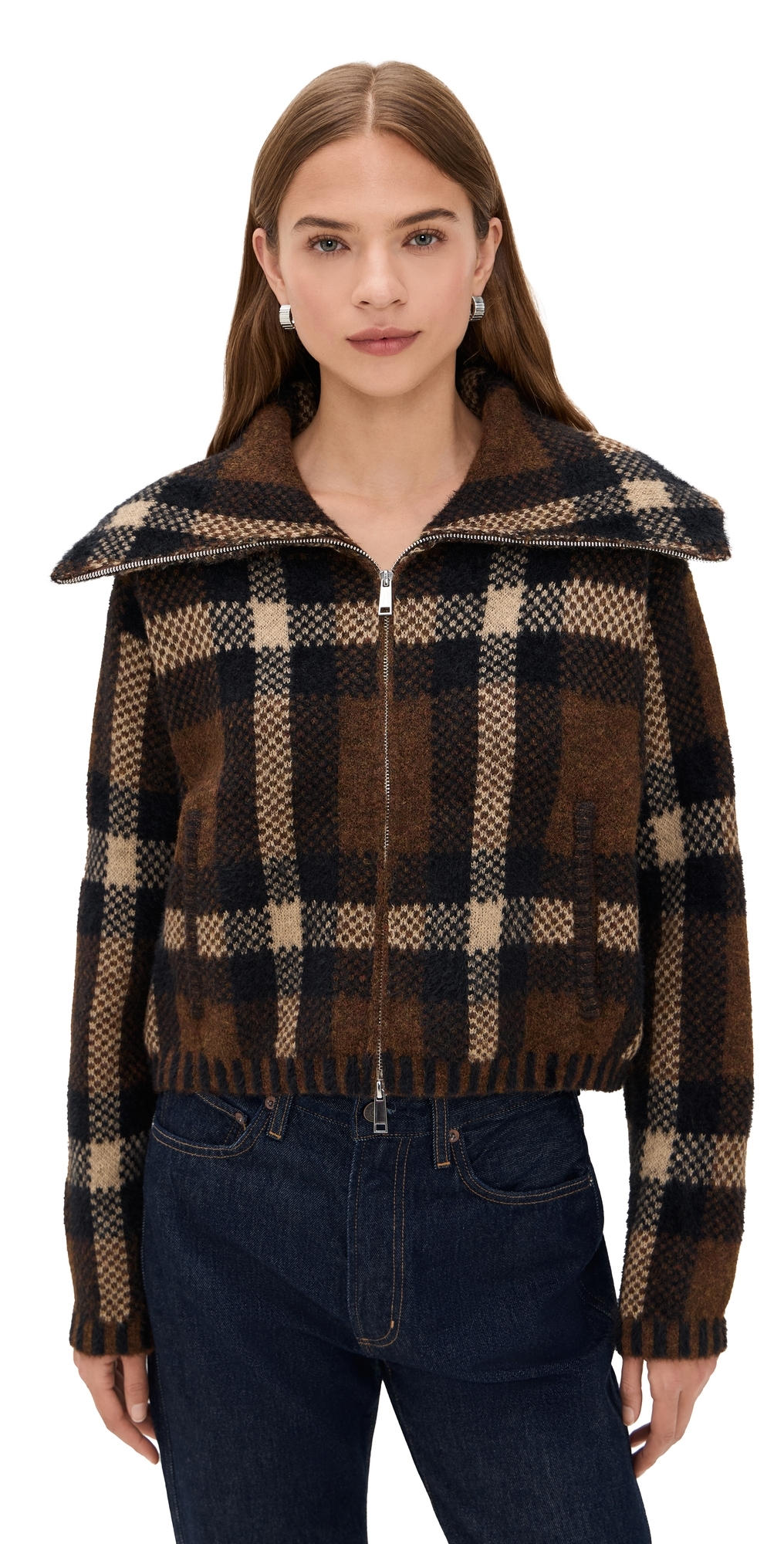 Blanknyc Prep-academy Sweater Brown Combo In Brown