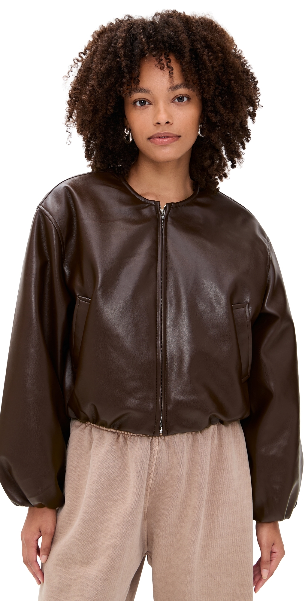 Blanknyc Grand Slam Jacket Plum In Brown