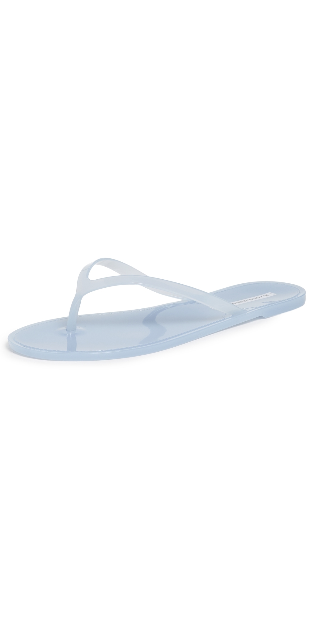 Black Suede Studio Crystal Jelly Flip Flops Baby Blue In Blue