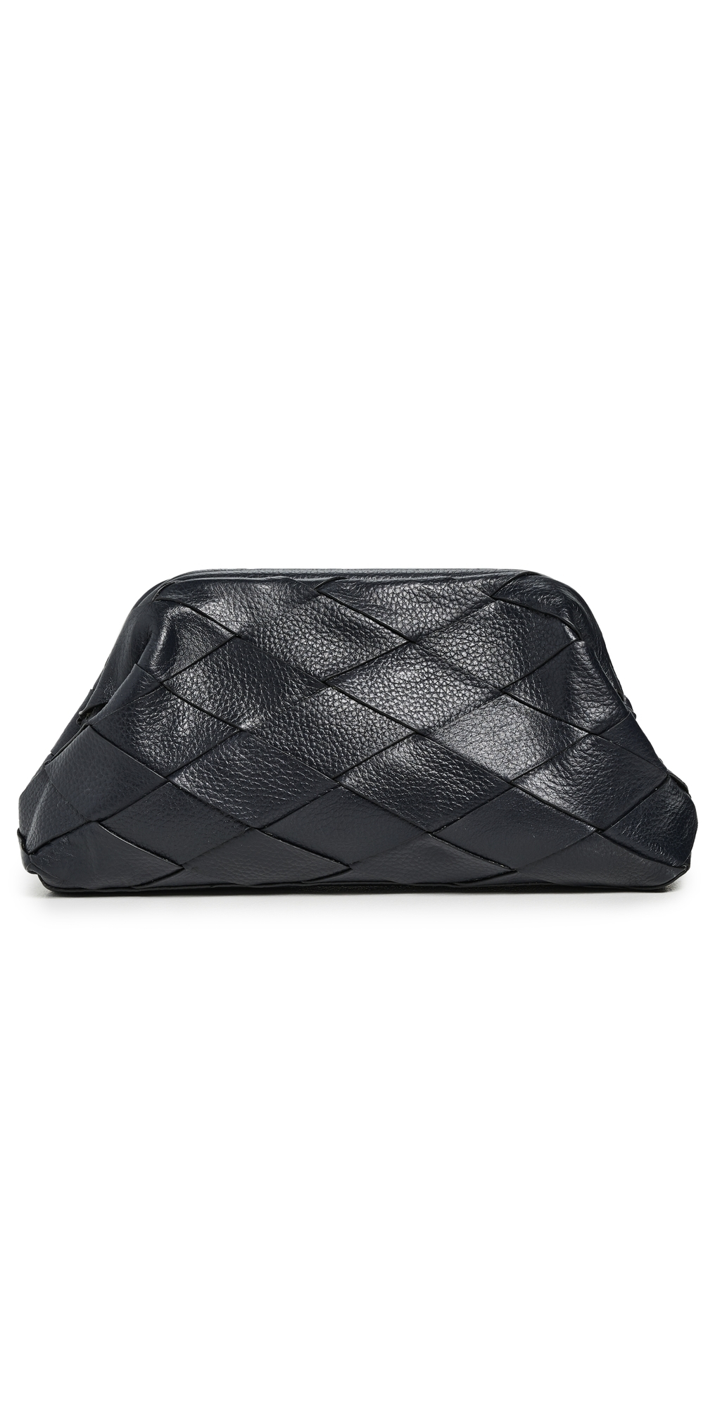 Btb Los Angeles Gigi Leather Clutch Black In Black