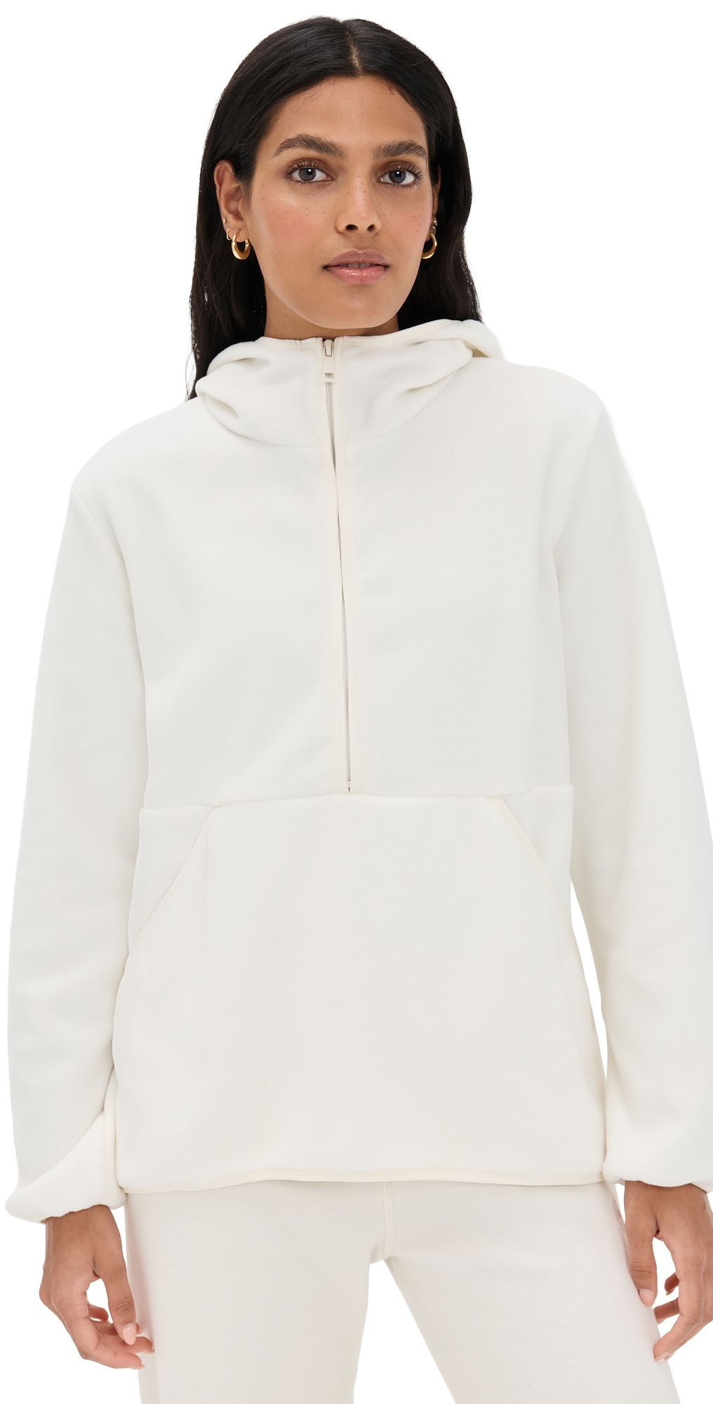 Beyond Yoga 2.0 Urban Explorer Quarter Zip Pullover Dove In White