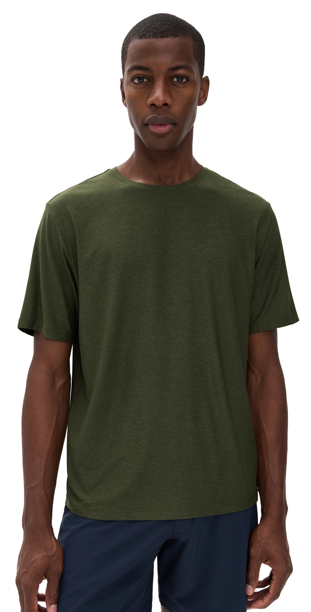 Beyond Yoga Always Beyond Crew Tee 2.0 Army Green Heather In Green