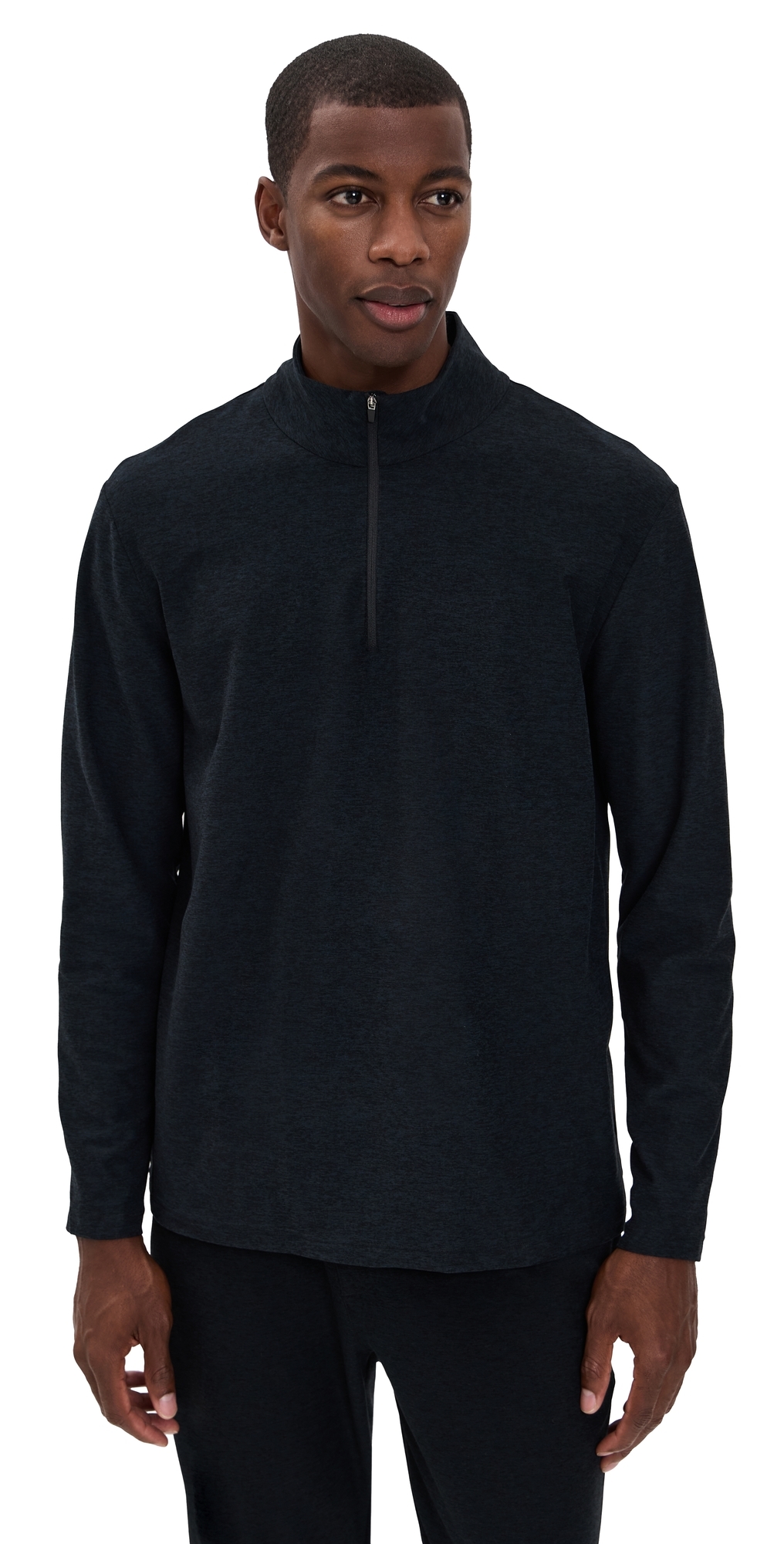 Beyond Yoga Spacedye Terrain Mens Quarter Zip Pullover Darkest Night In Blue