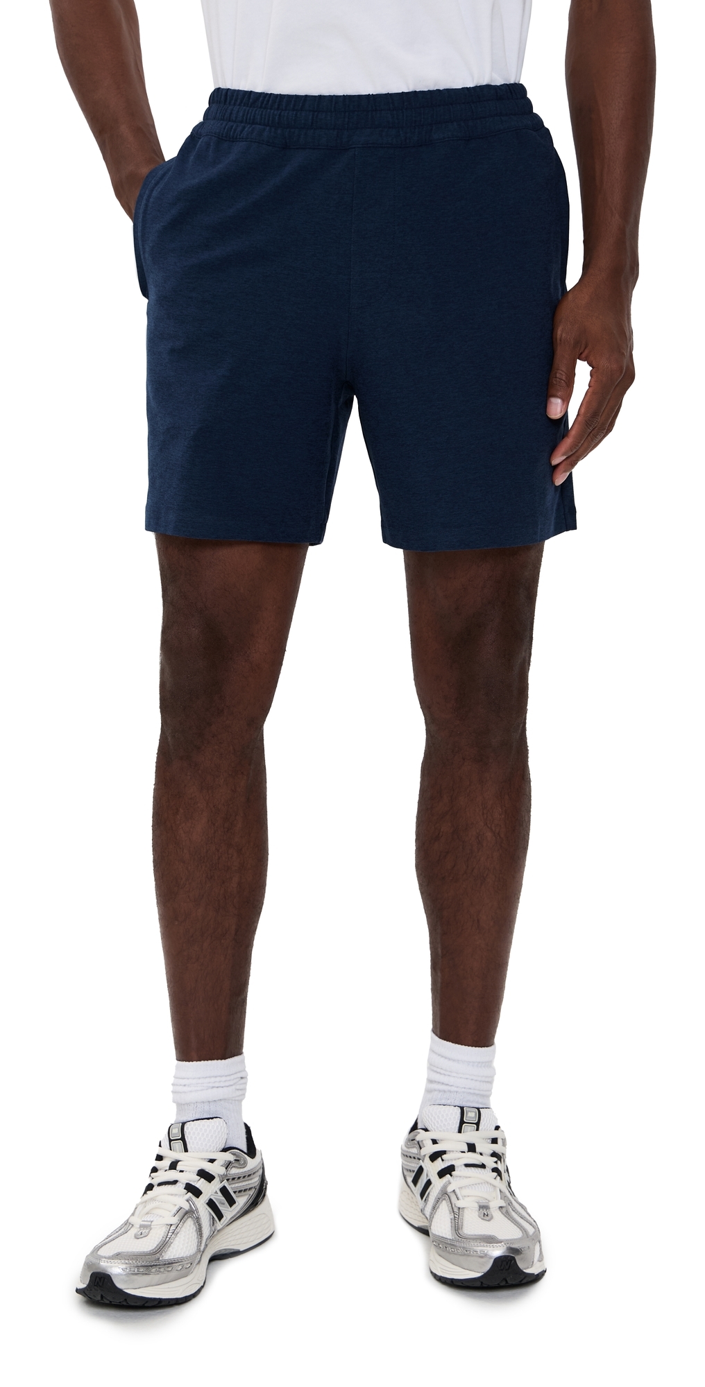 Beyond Yoga Spacedye Unlimited Mens Shorts 6.25 Nocturnal Navy In Blue