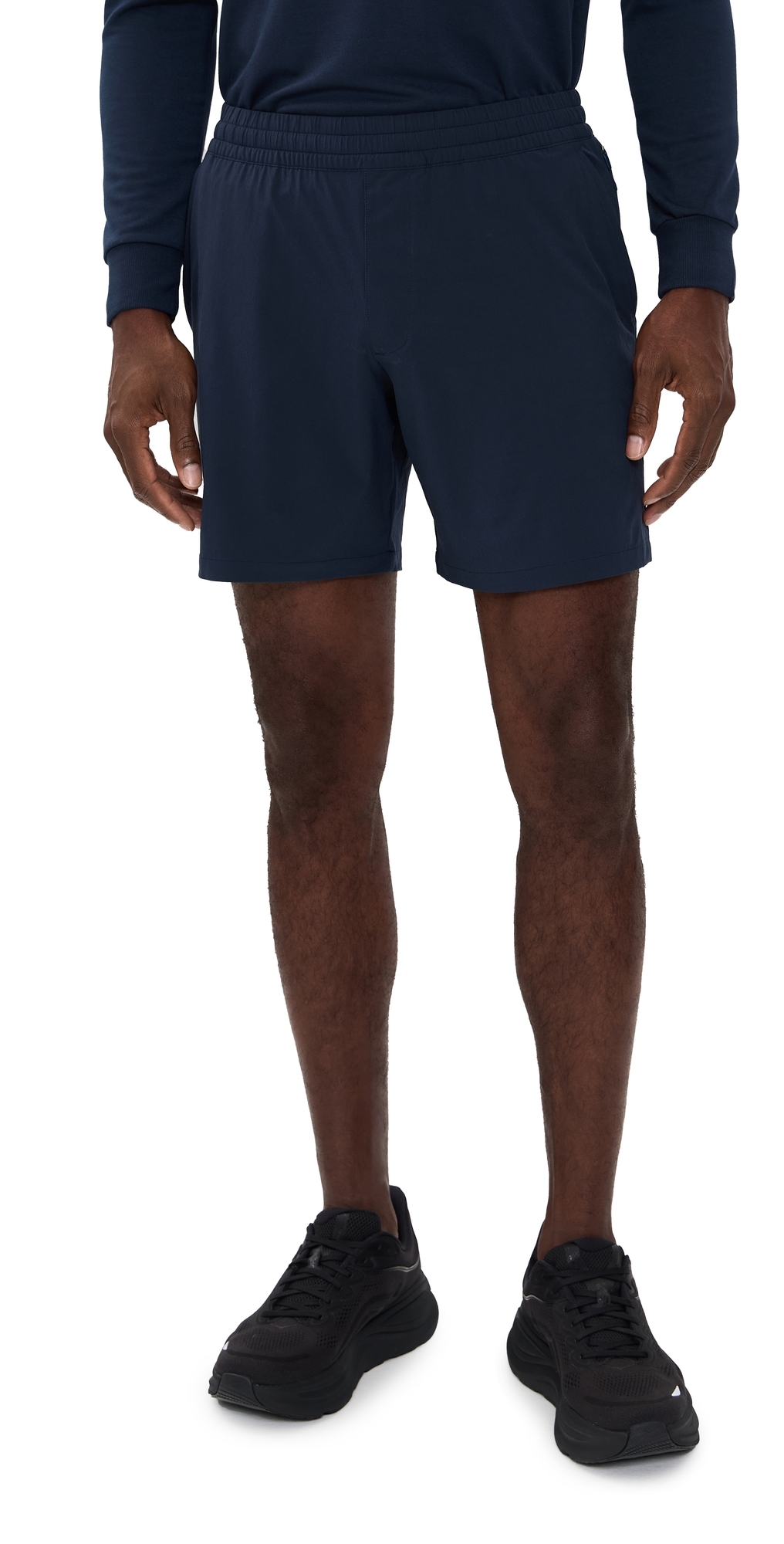Beyond Yoga Long Run Unlined Shorts 7 Nocturnal Navy In Blue