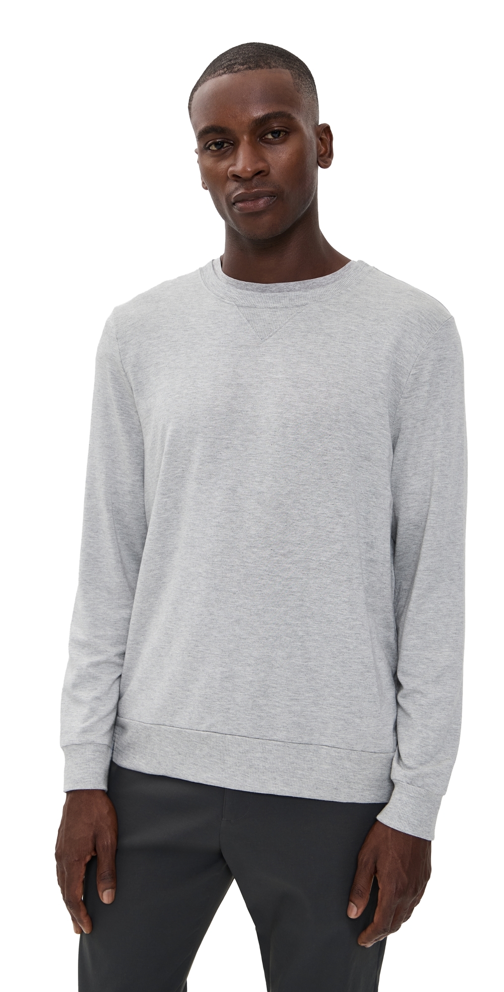Beyond Yoga Always Beyond Pullover Crew Light Heather Gray In Gray