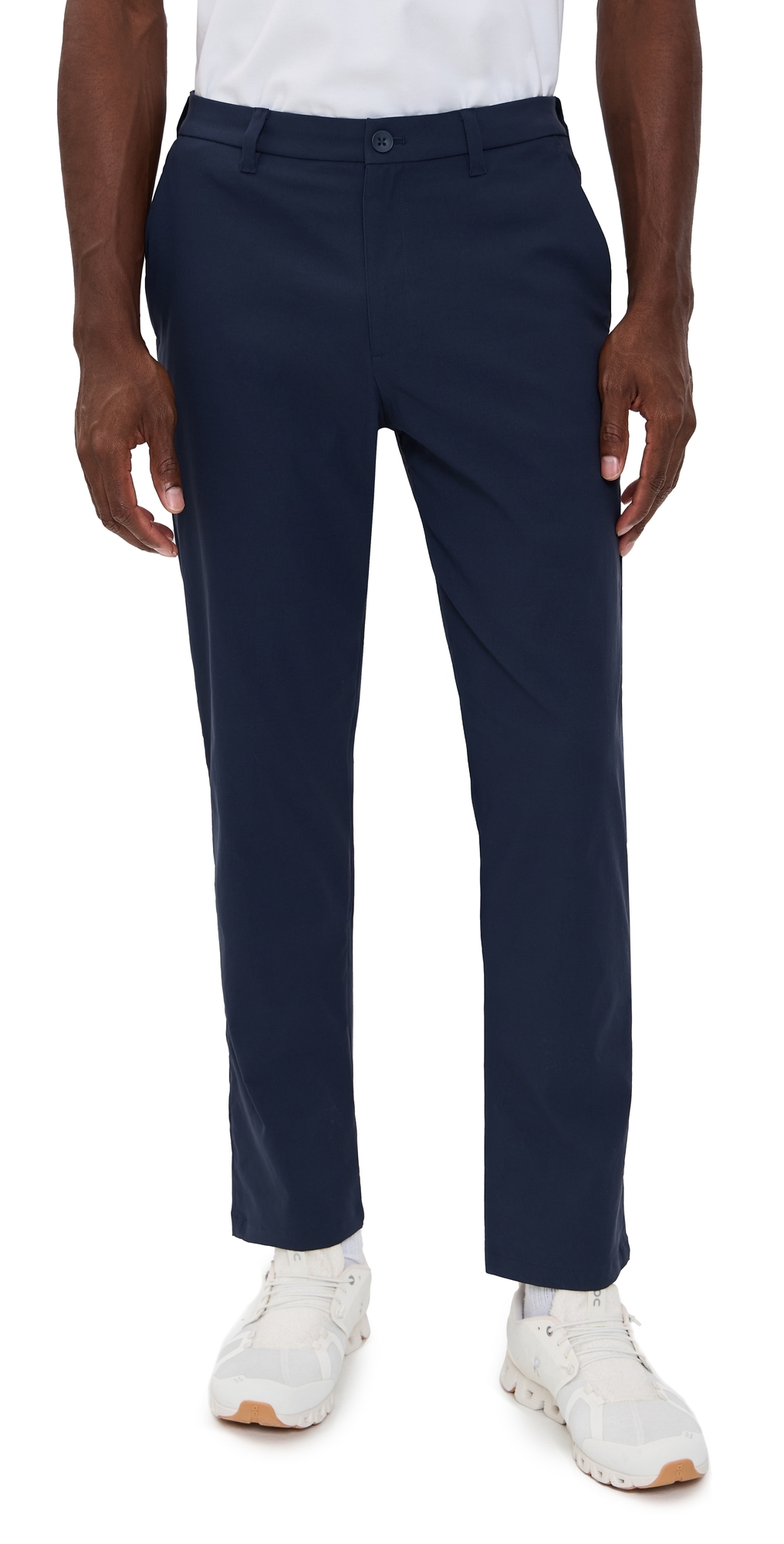 Beyond Yoga Essential Chino Trousers 32 Nocturnal Navy In Blue