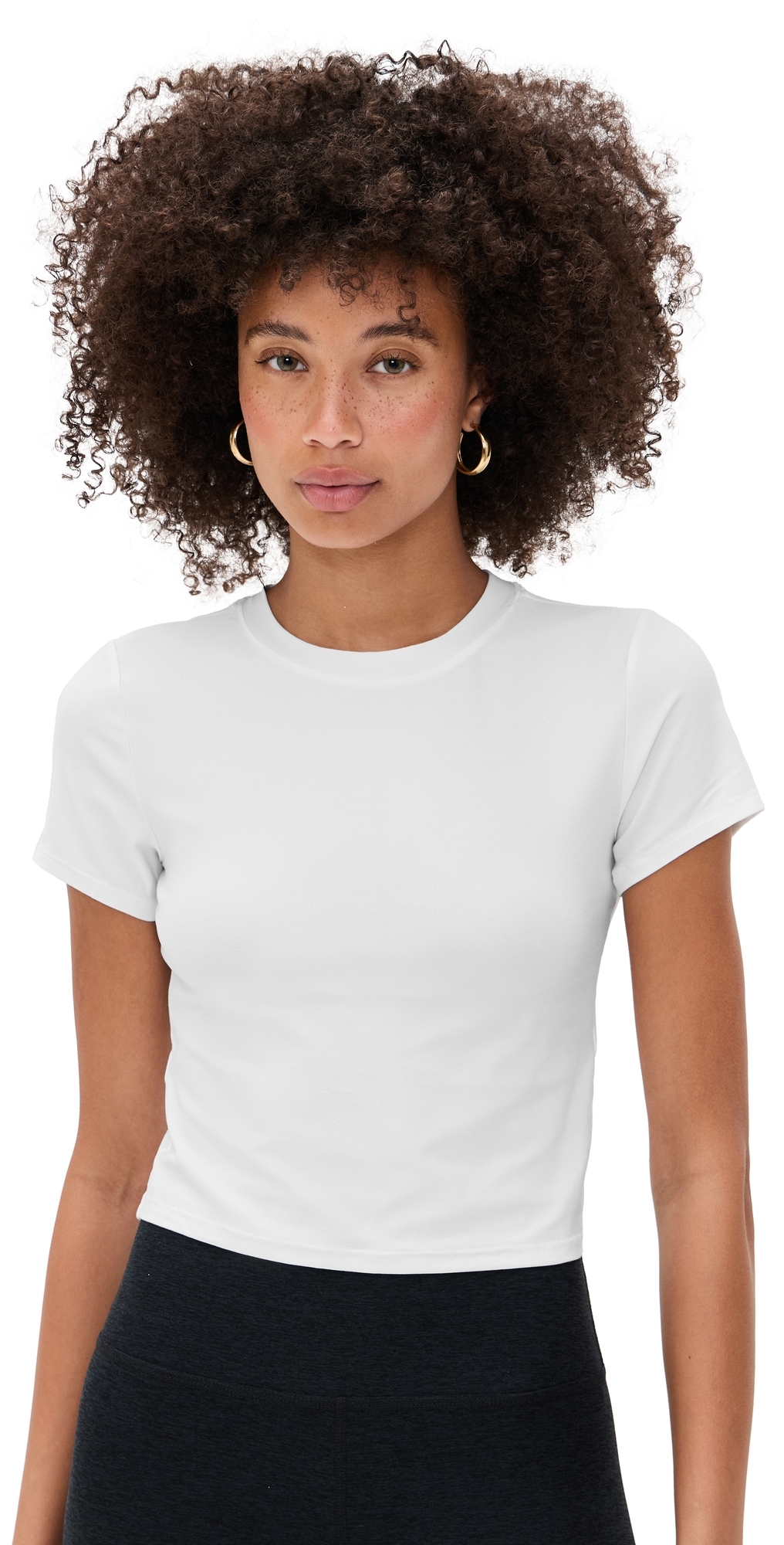 Beyond Yoga Featherweight Cropped Tee Cloud White In White