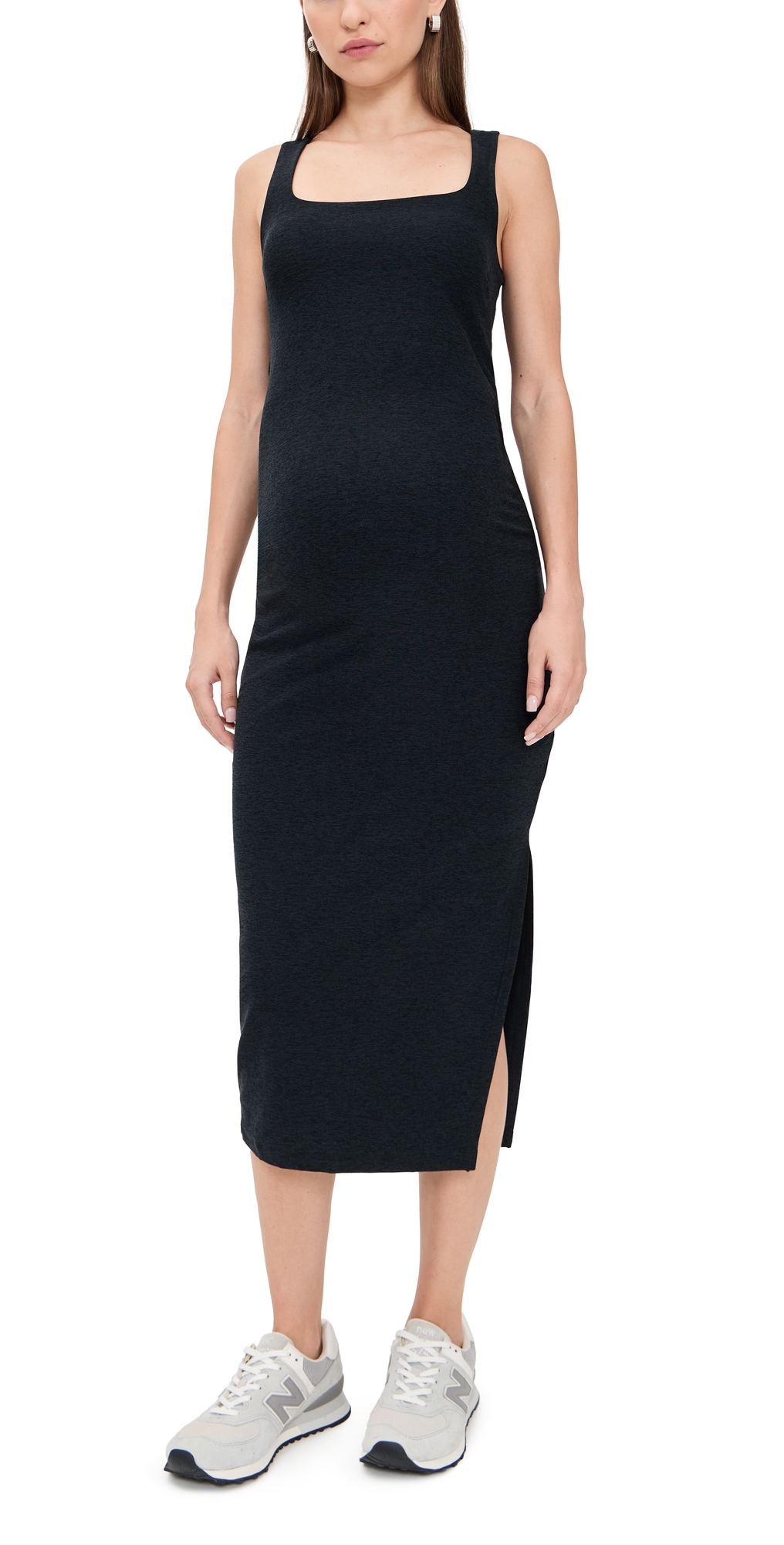 Beyond Yoga Spacedye Icon Maternity Dress Darkest Night In Black