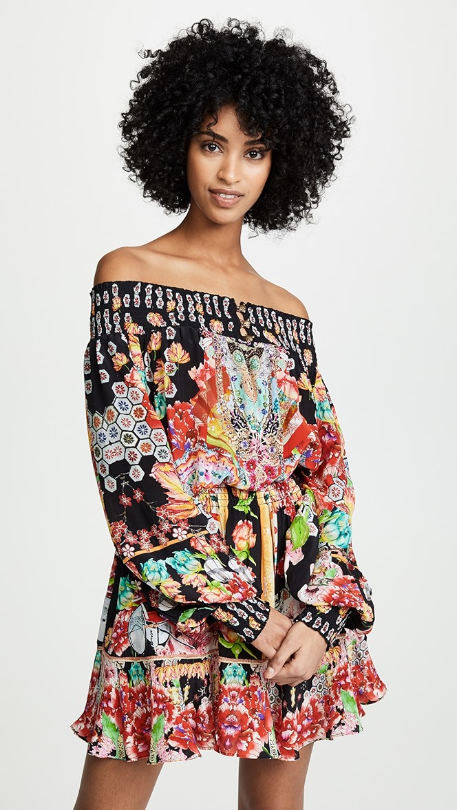 camilla off the shoulder dress