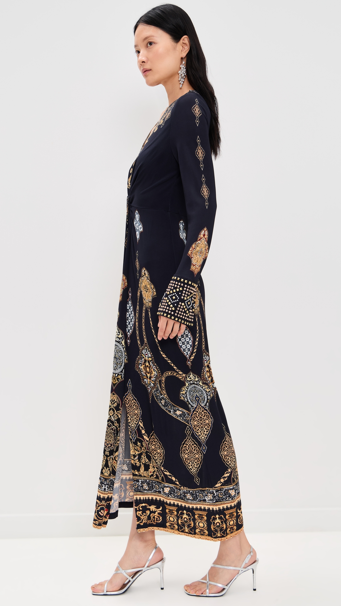 Camilla Long V Neck Twist Front Jersey Dress thumbnail