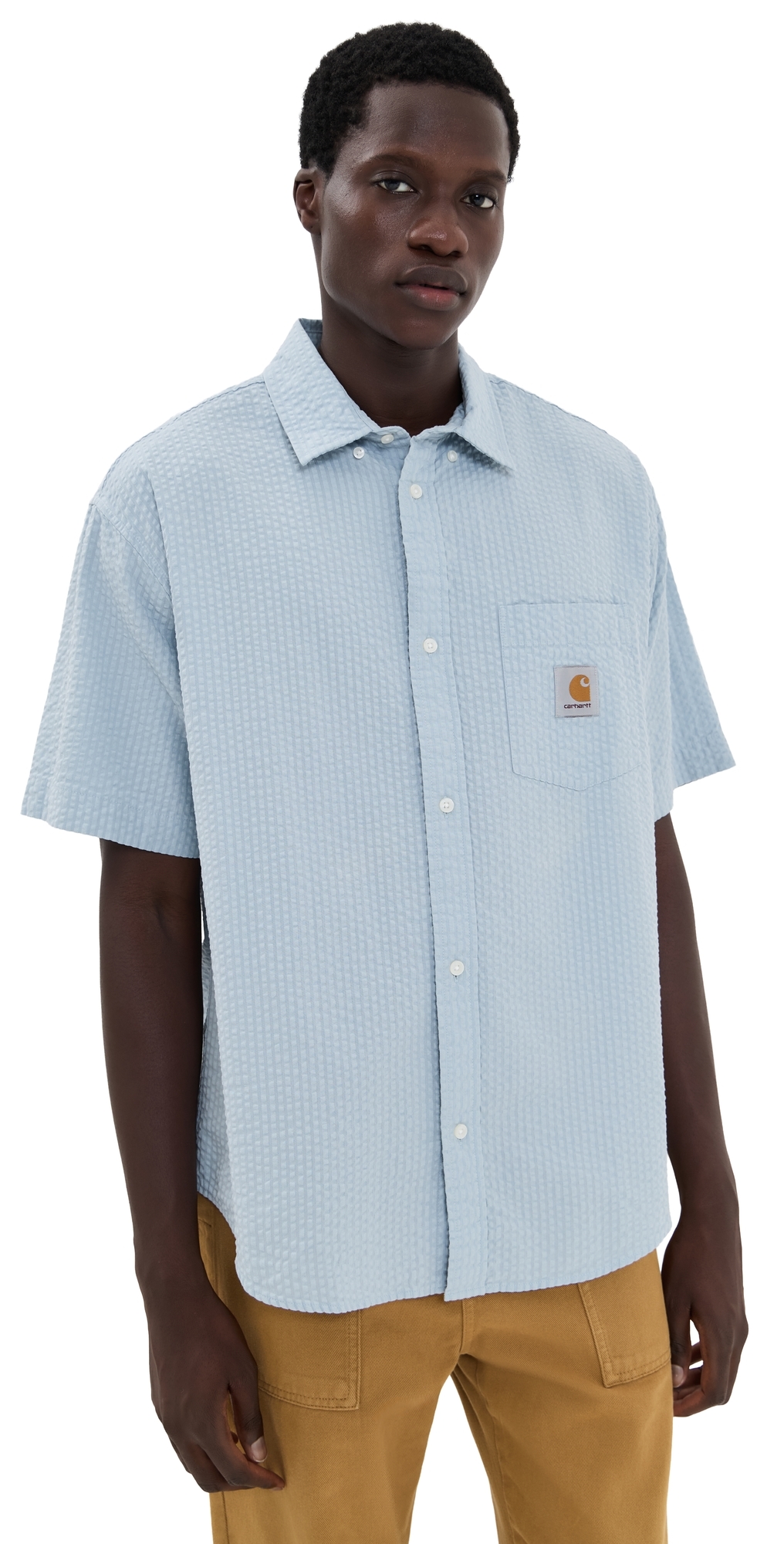 Carhartt Short Sleeves Toland Shirt In Blue