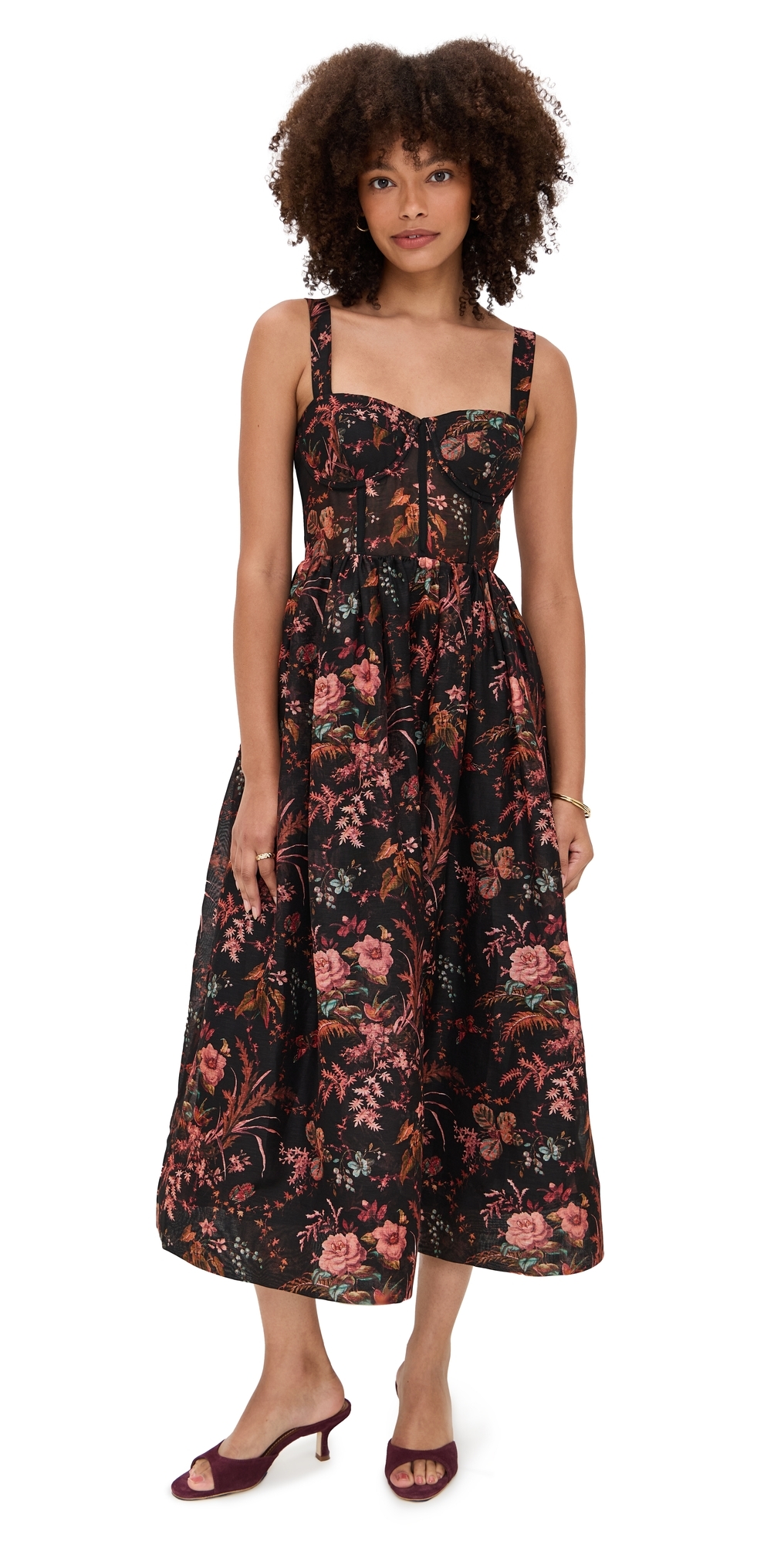 Cara Cara Pheobe Midi Dress Pindell Black In Black