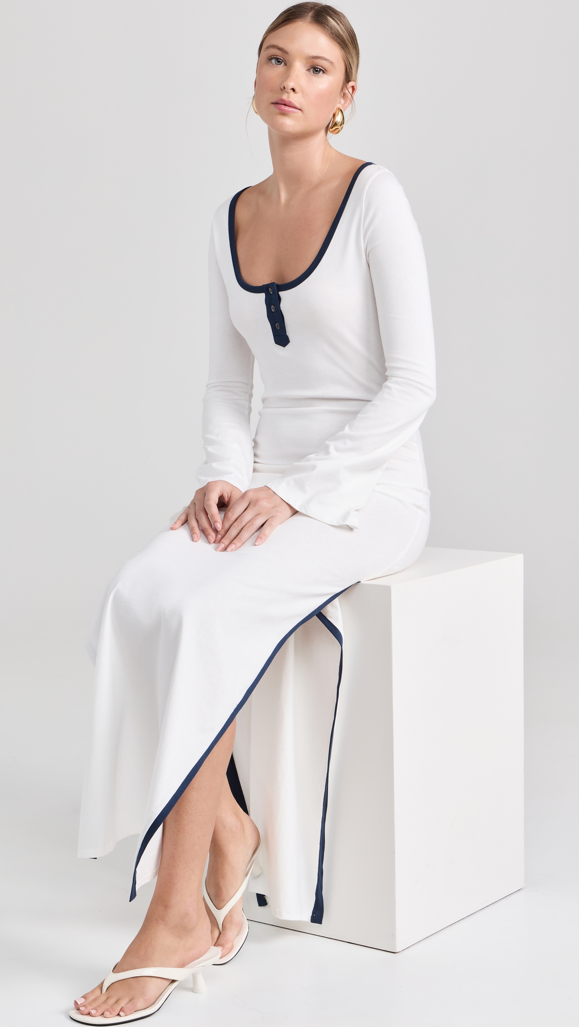 Caroline Constas Karla Bell Sleeve Colorblock Maxi Dress thumbnail