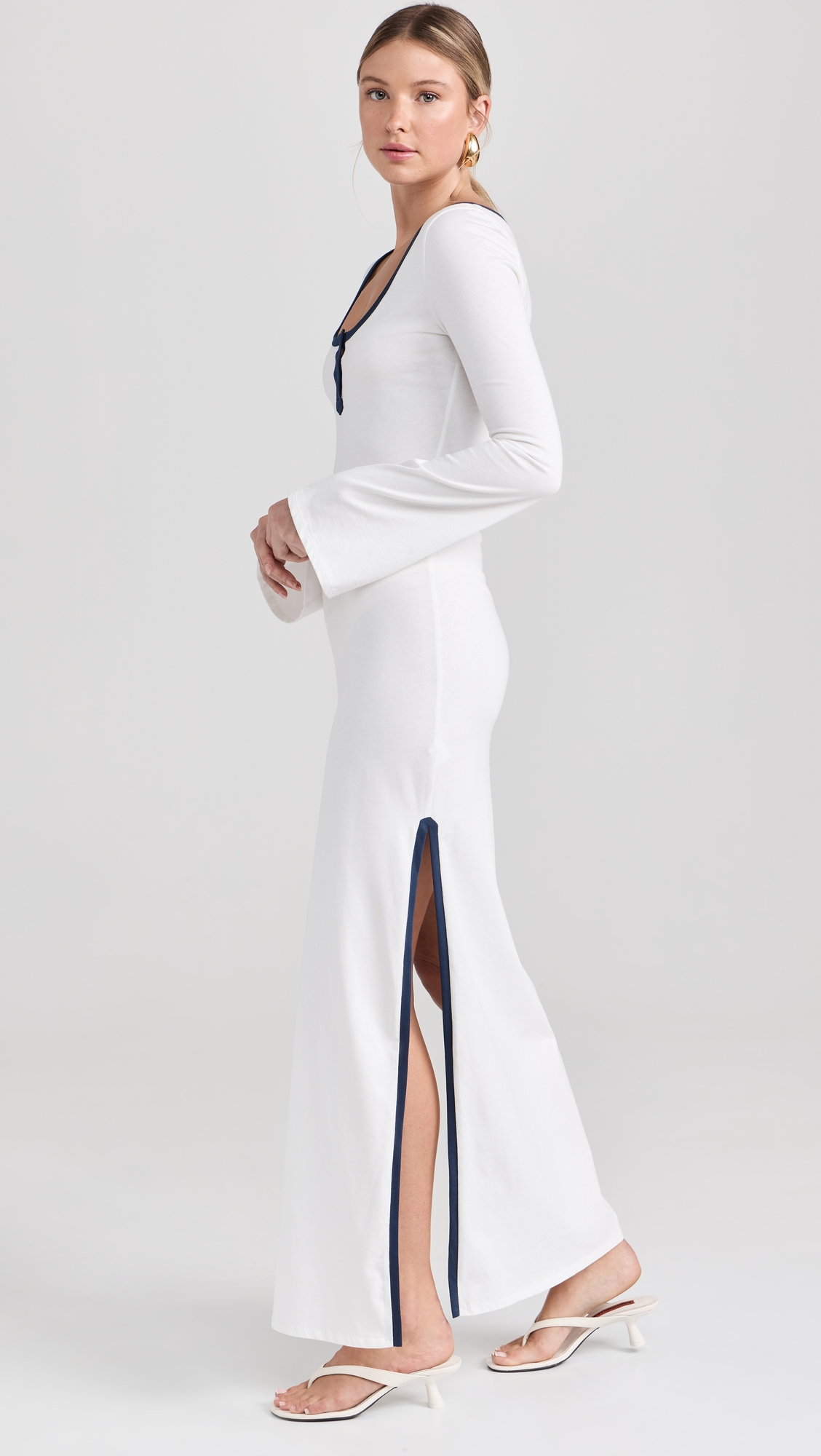 Caroline Constas Karla Bell Sleeve Colorblock Maxi Dress thumbnail