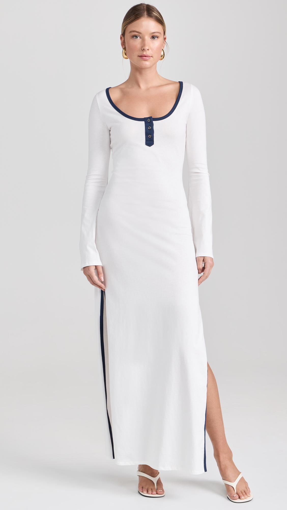 Caroline Constas Karla Bell Sleeve Colorblock Maxi Dress