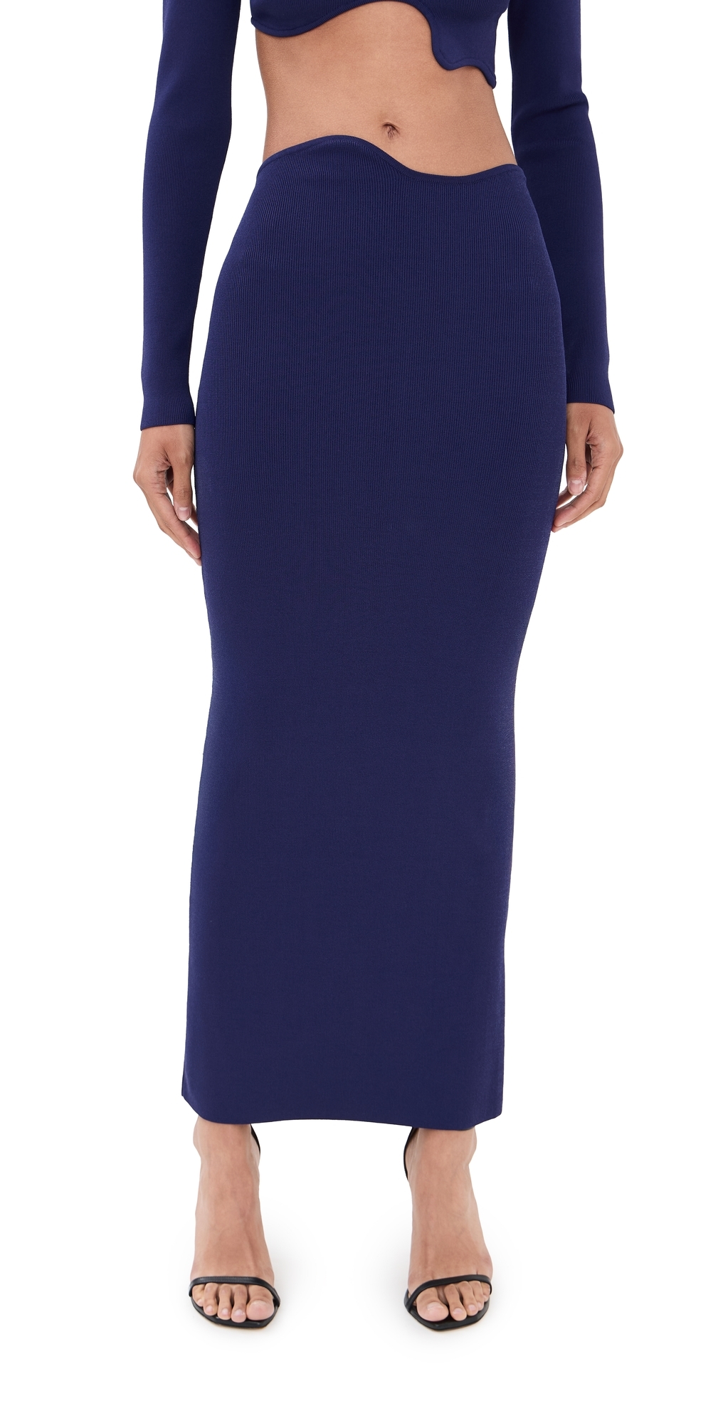 Christopher Esber Maparadita Midi Skirt Violet In Blue