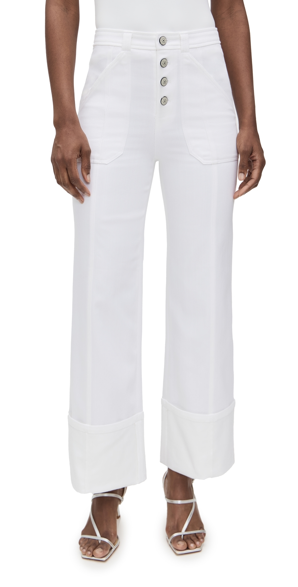 Cinq À Sept Cuffed Benji Cropped Flare Pants