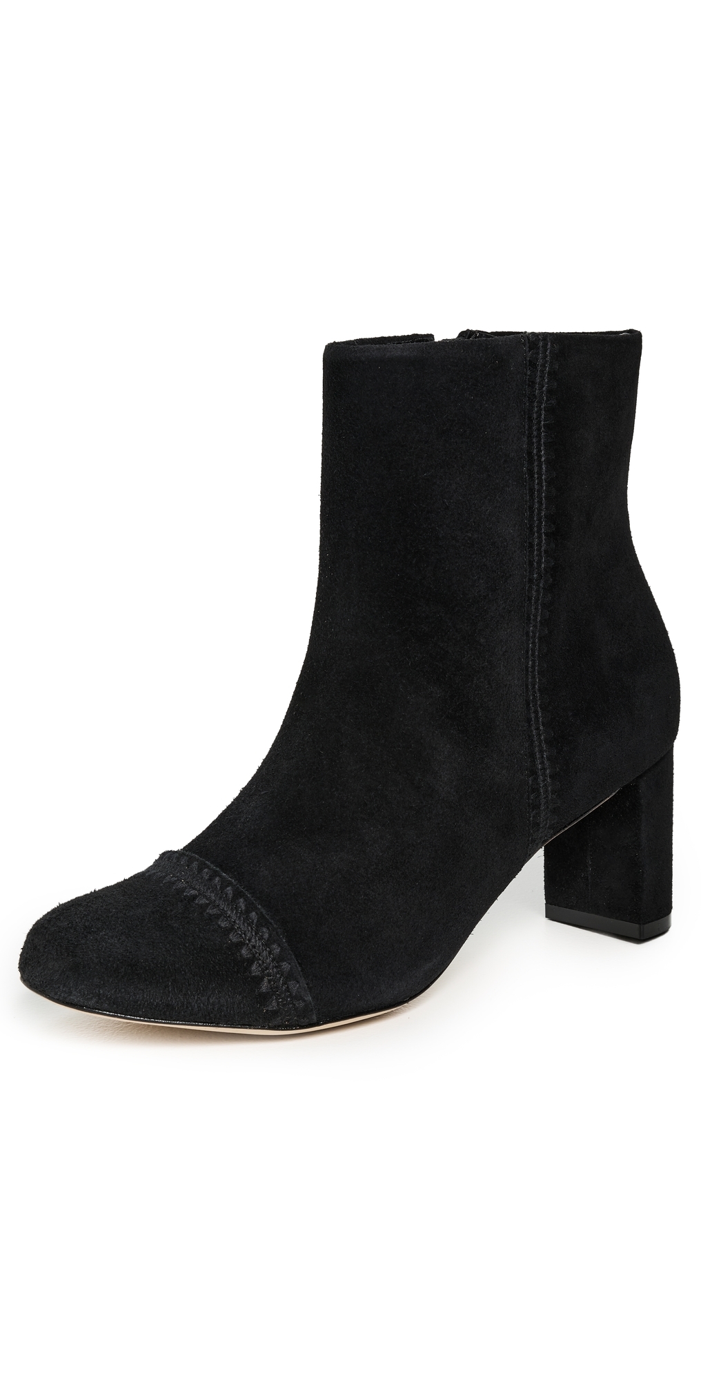 Cinq À Sept Peyton Crochet Suede Boots Black In Black