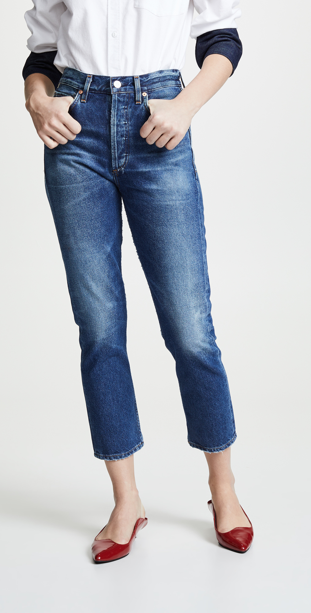 charlotte crop high rise straight in wish