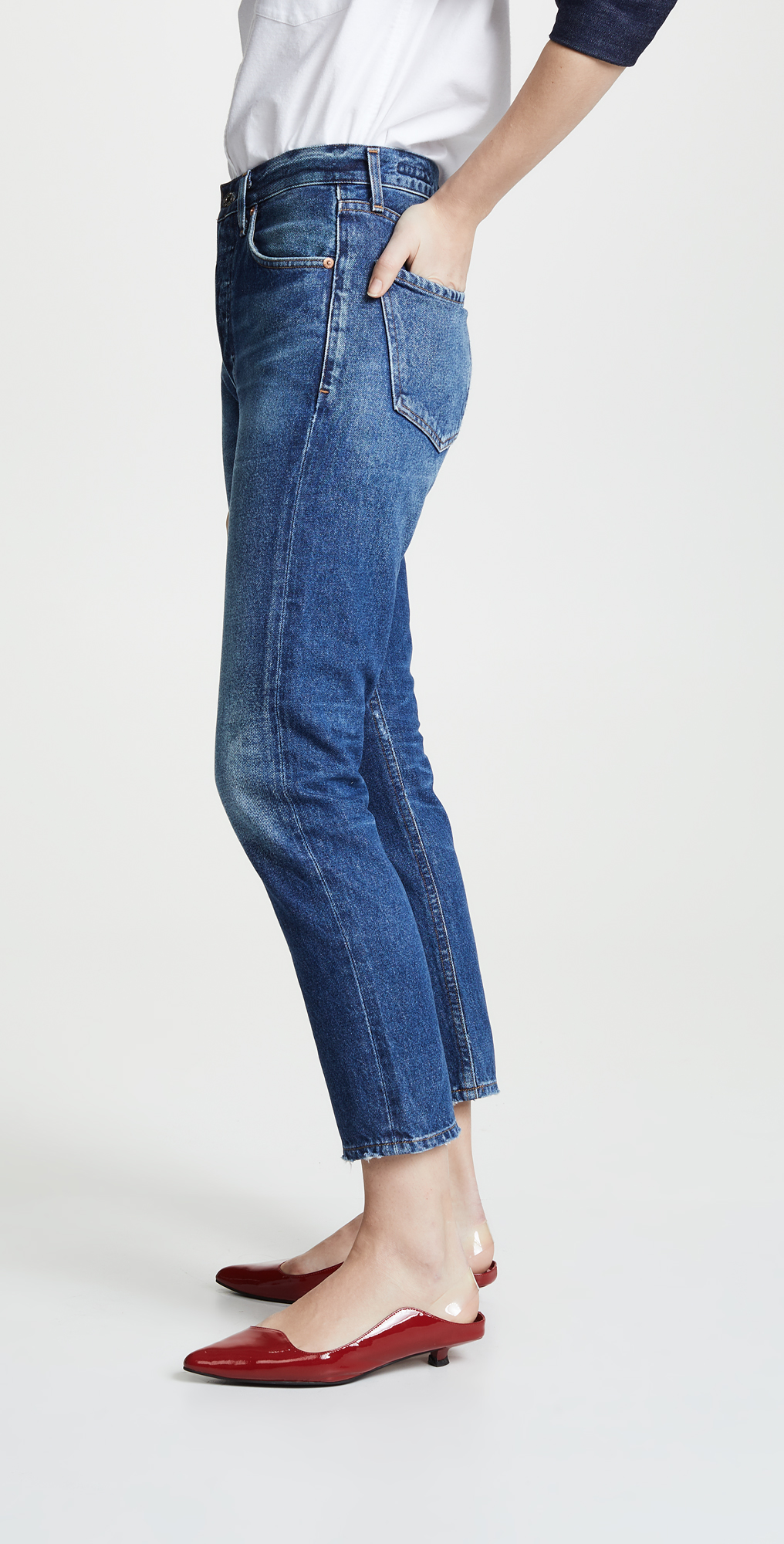 charlotte crop high rise straight in wish