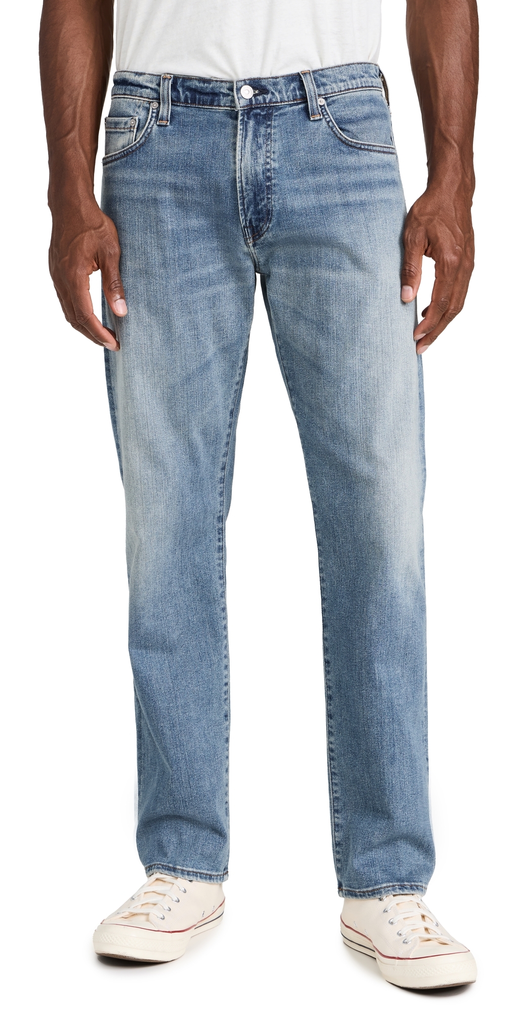 Citizen Of Humanity Elijah Stretch Selvedge Straight Jeans Thames In Thames