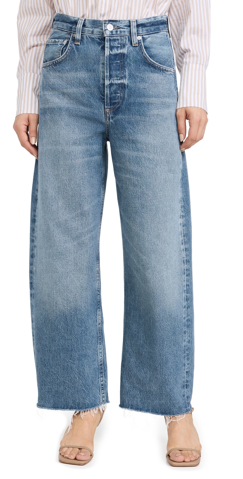 Citizen Of Humanity Blue Wide Leg Jeans