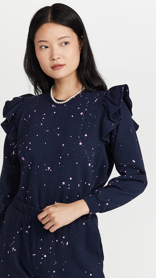 Clare v ruffle sweatshirt clearance
