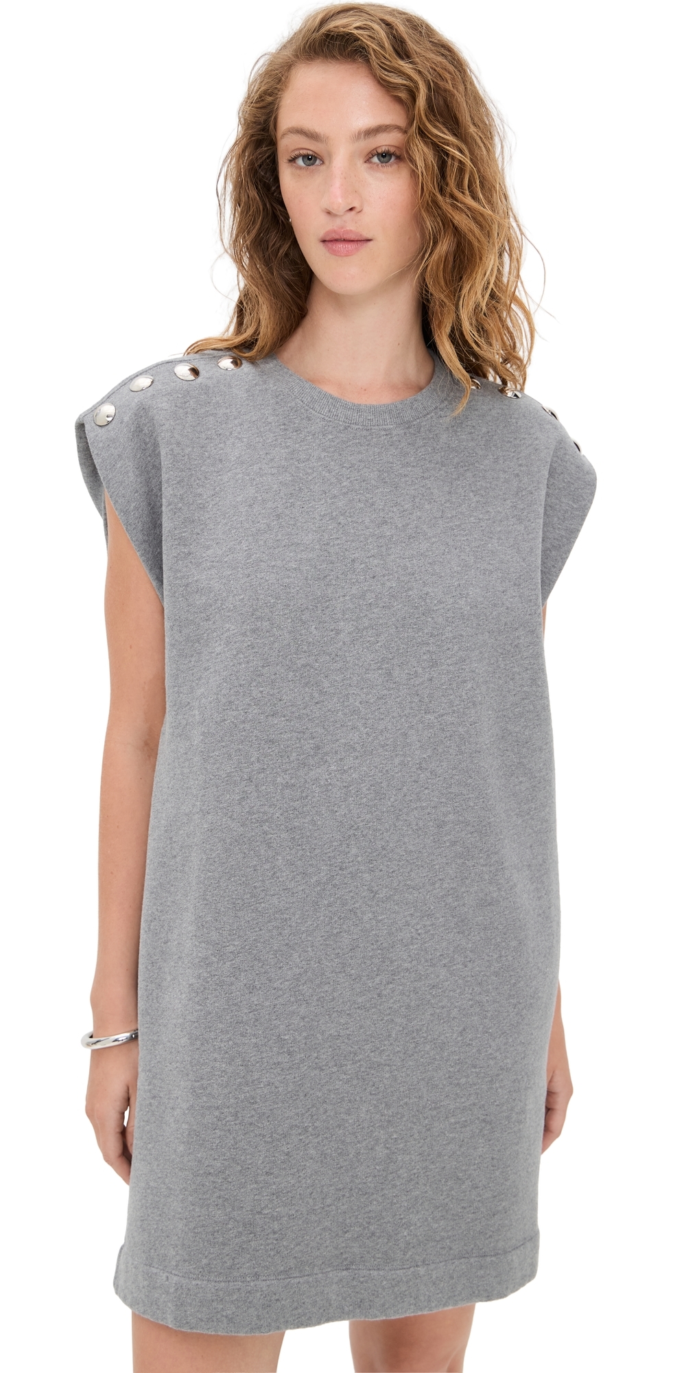 Clare V Le Vest Dress Grey Melange In Gray