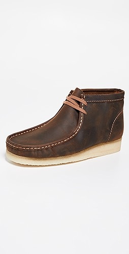 leather wallabee clarks