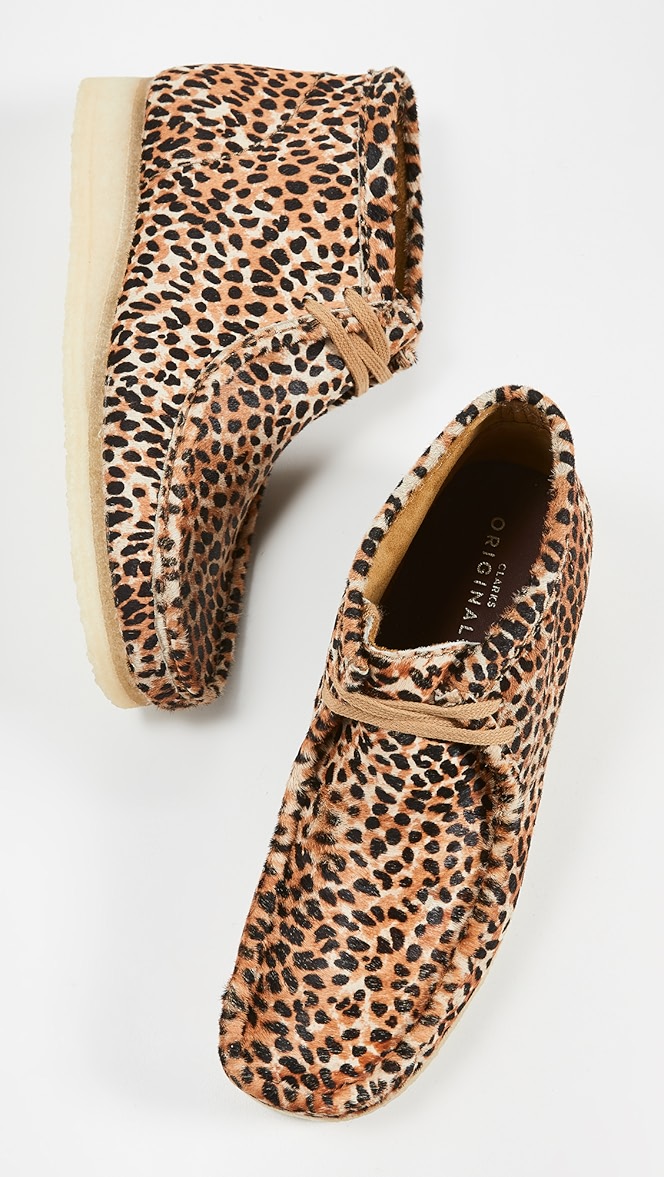 clarks animal print wallabee