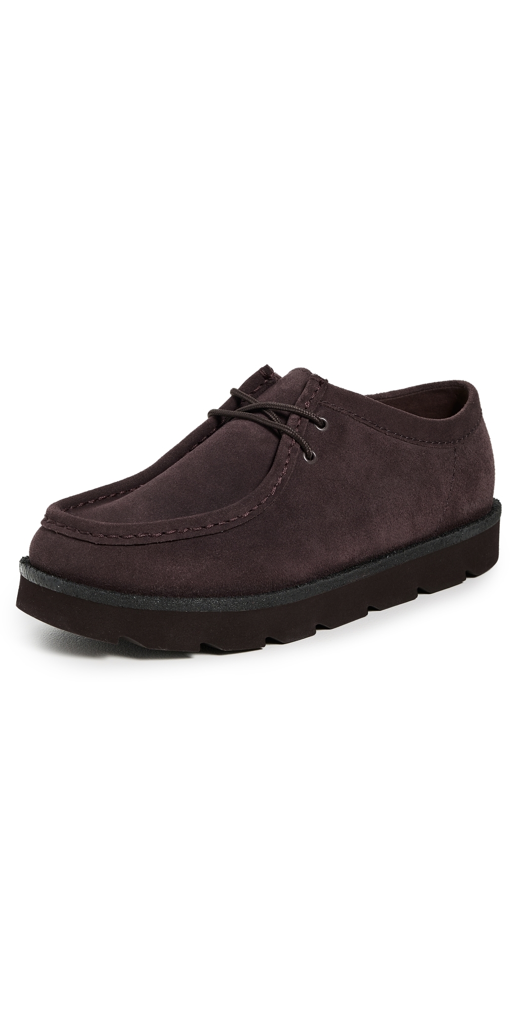 Clarks Meare Walla Lace Up Boots Dark Brown Suede In Brown