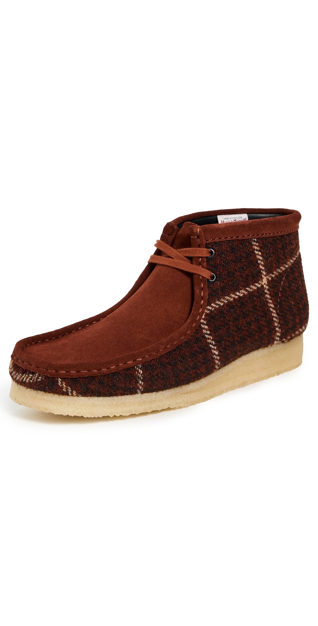 Clarks Wallabee Boots Rust Tweed Combi In Multi