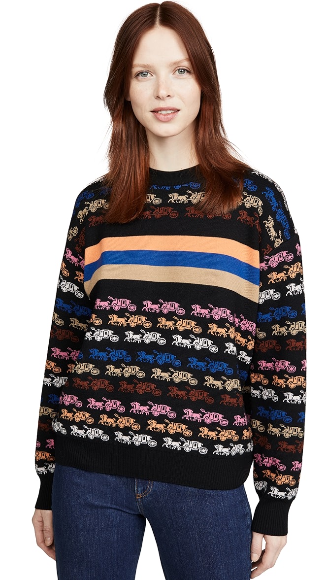 Coach rainbow cardigan clearance