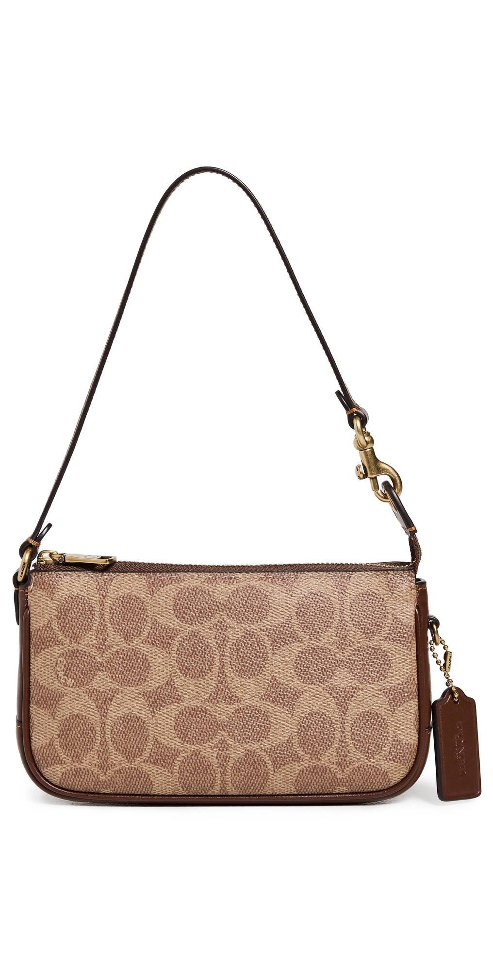 Coach Coated Canvas Signature Plaza Bag 18 B4/tan Brown