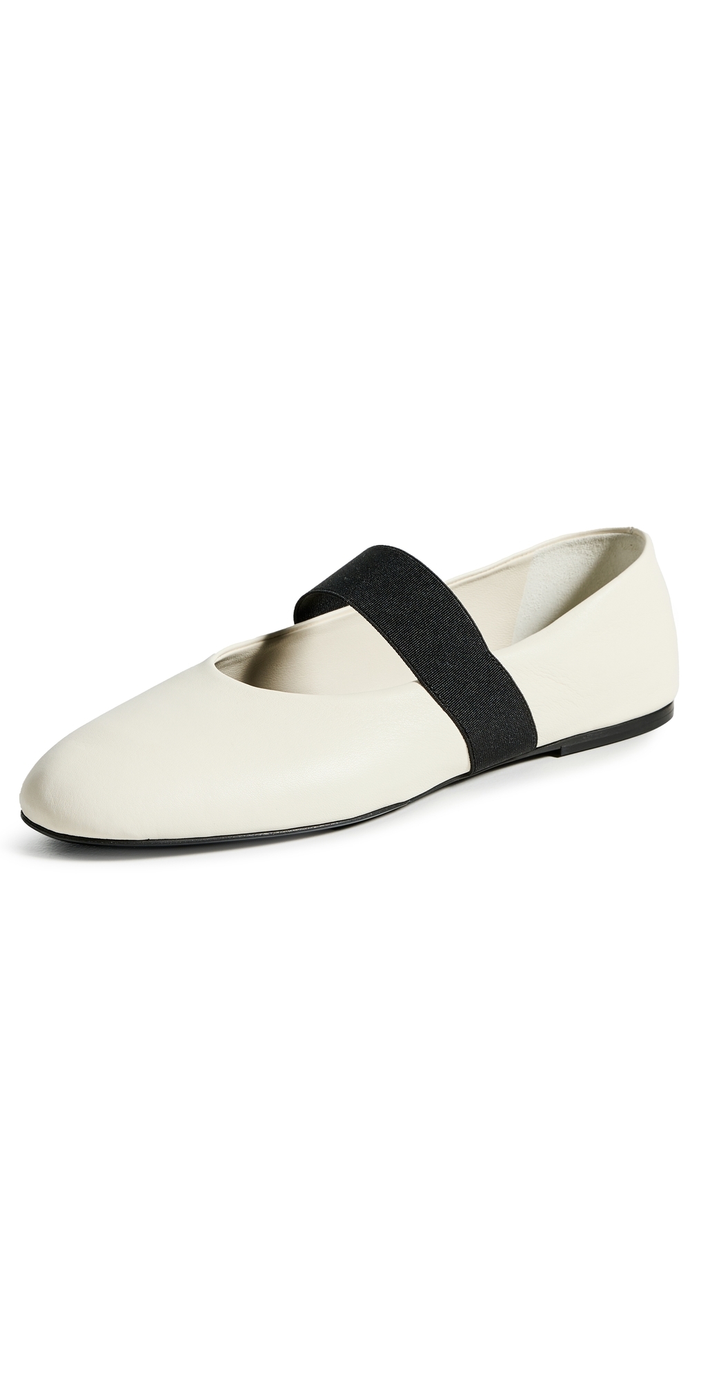 Elastic Ballerina Flats Ivory 38.5